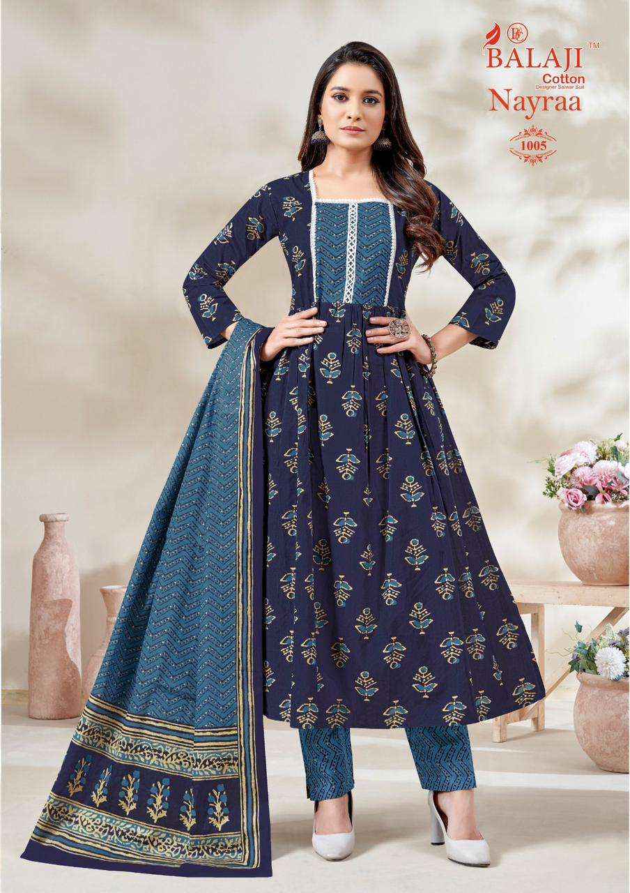 Balaji Cotton Nayraa Vol 1 Cotton Nayra Style Readymade Suits ( 12 Pcs Catalog )