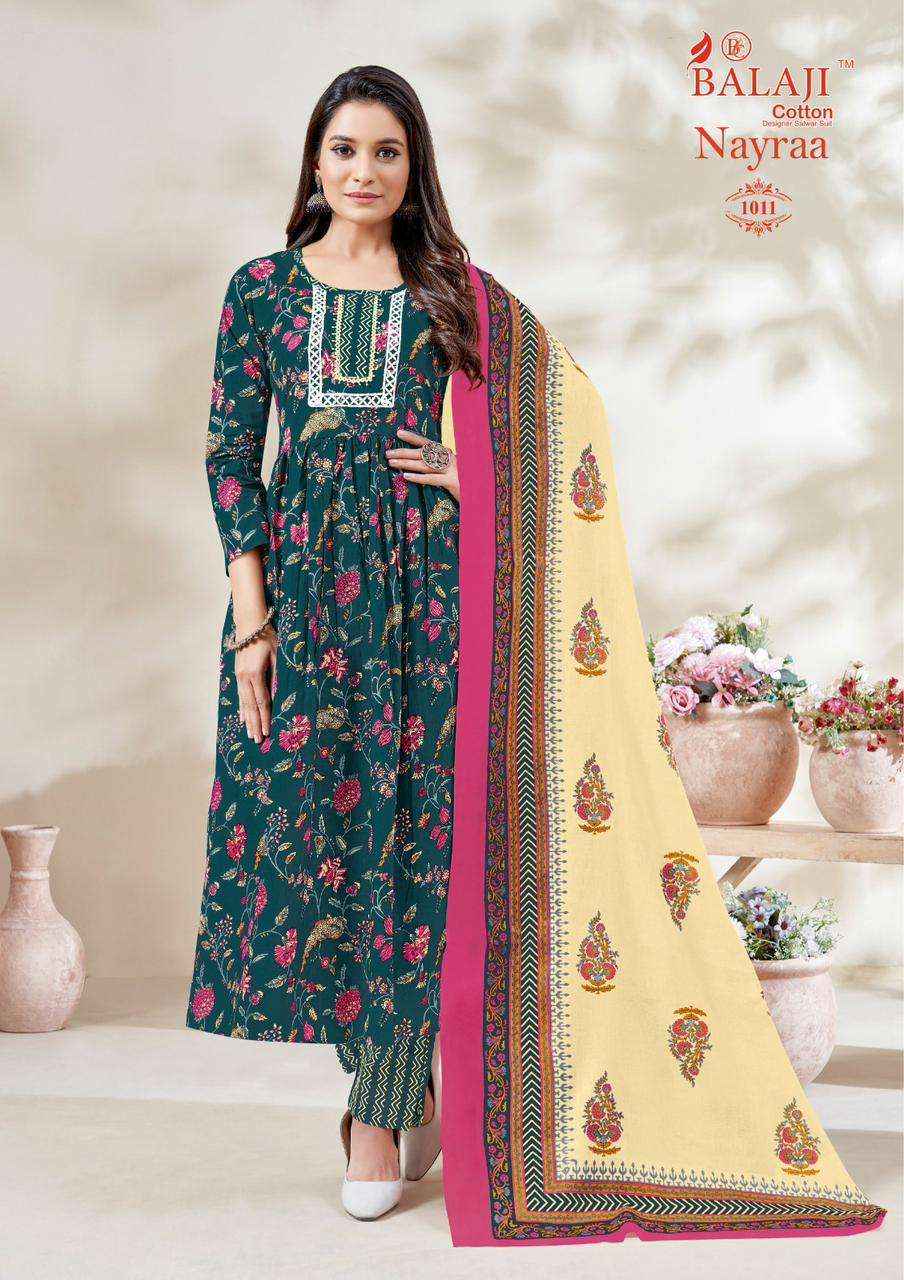 Balaji Cotton Nayraa Vol 1 Cotton Nayra Style Readymade Suits ( 12 Pcs Catalog )