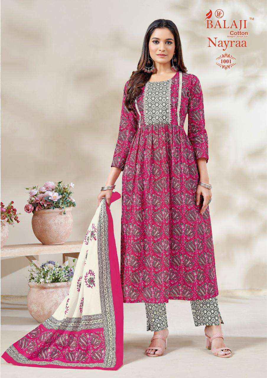 Balaji Cotton Nayraa Vol 1 Cotton Nayra Style Readymade Suits ( 12 Pcs Catalog )