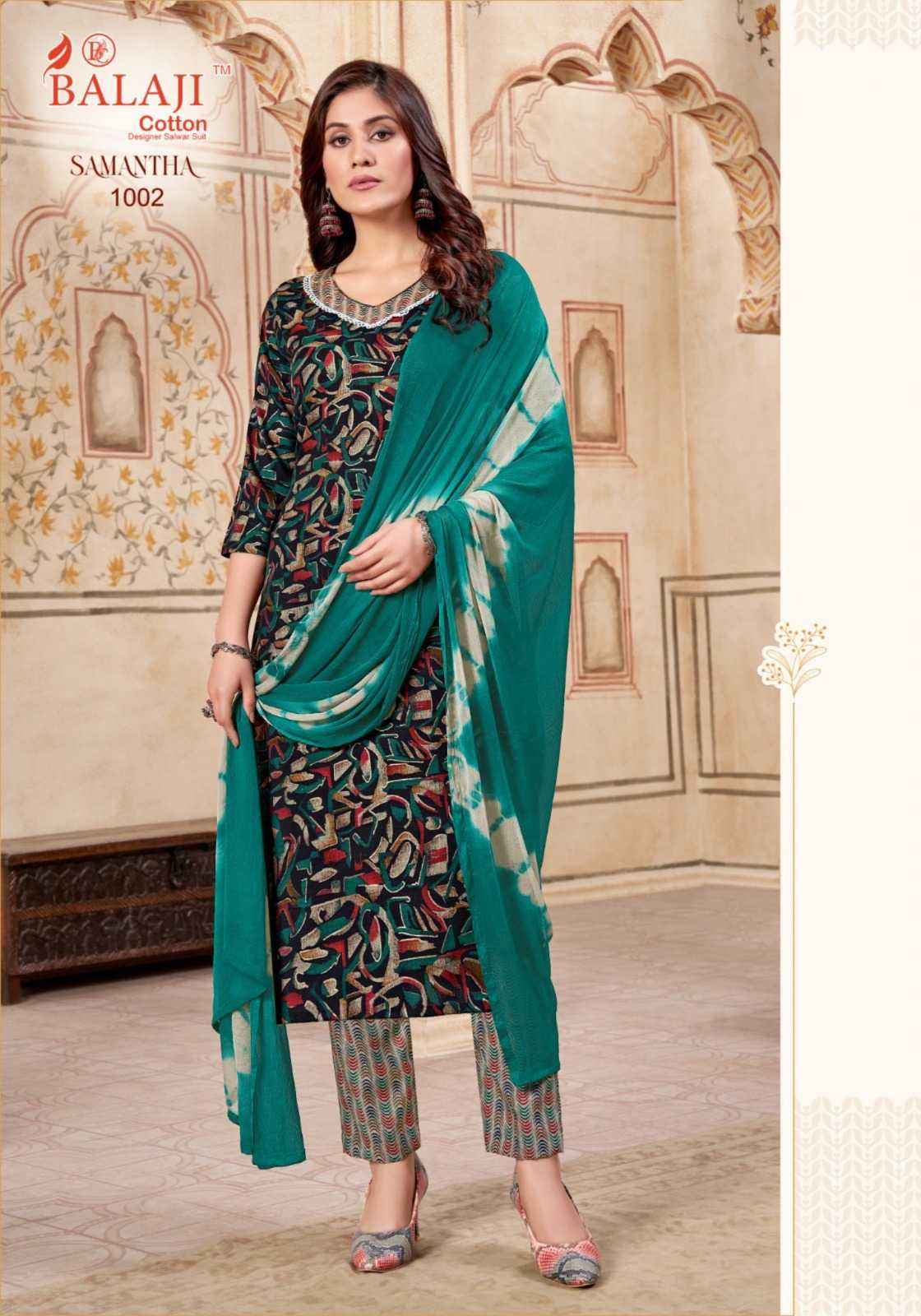 BALAJI COTTON SAMANTHA VOL 1 COTTON READYMADE SUITS ( 8 PCS CATALOG)