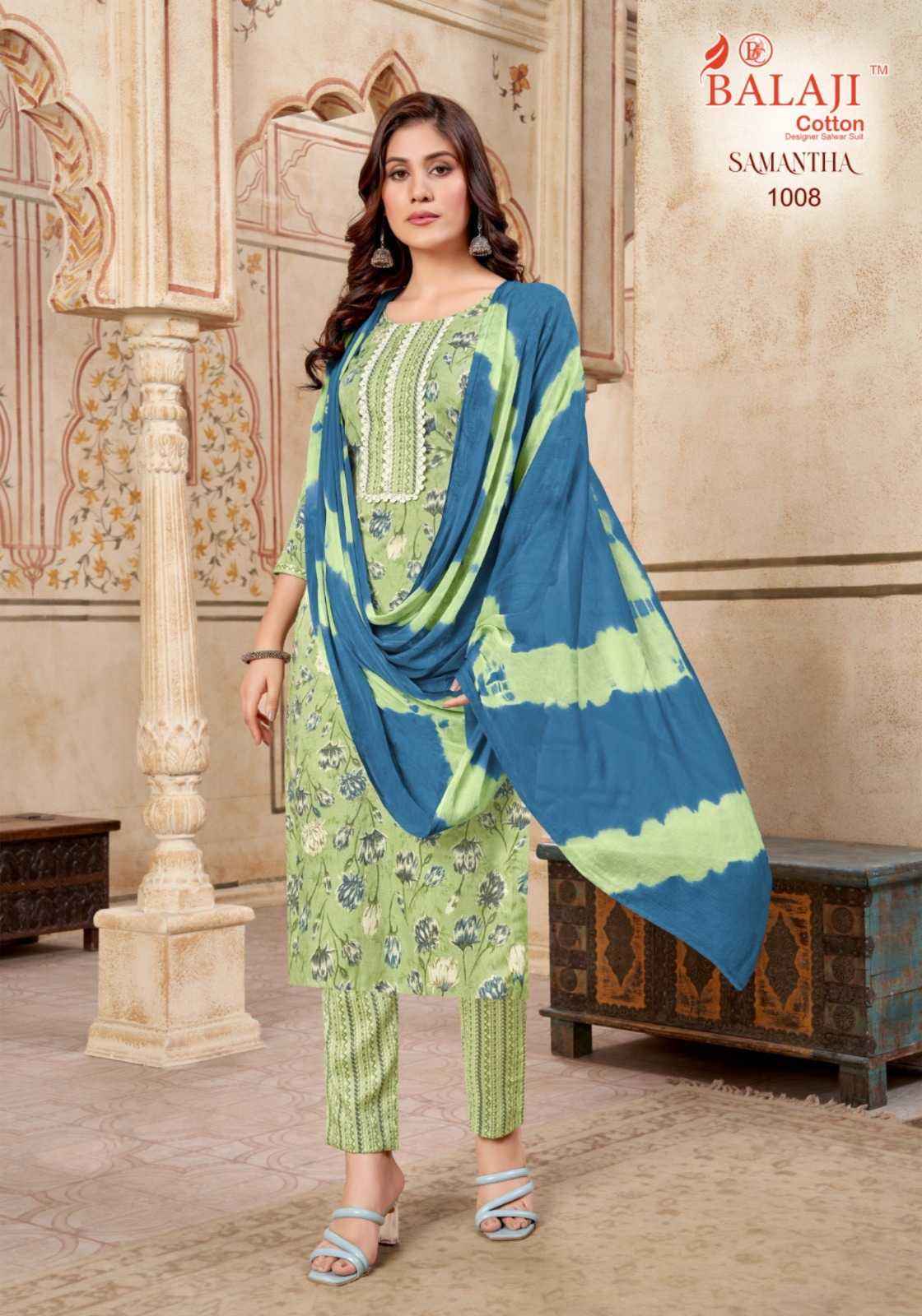 BALAJI COTTON SAMANTHA VOL 1 COTTON READYMADE SUITS ( 8 PCS CATALOG)