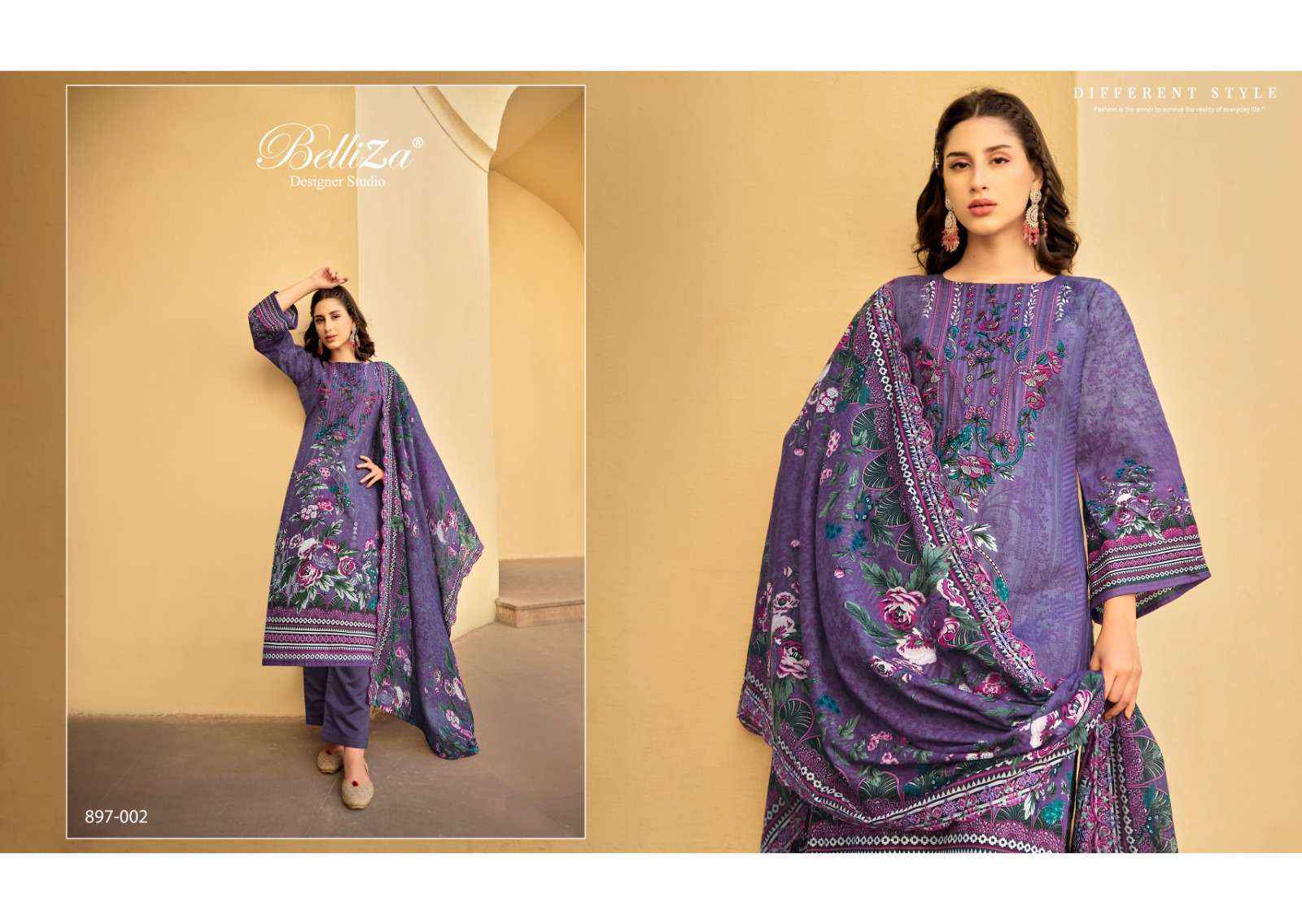 BELLIZA DESIGNER GUZARISH VOL 5 COTTON SALWAR SUITS ( 8 PCS CATALOG )