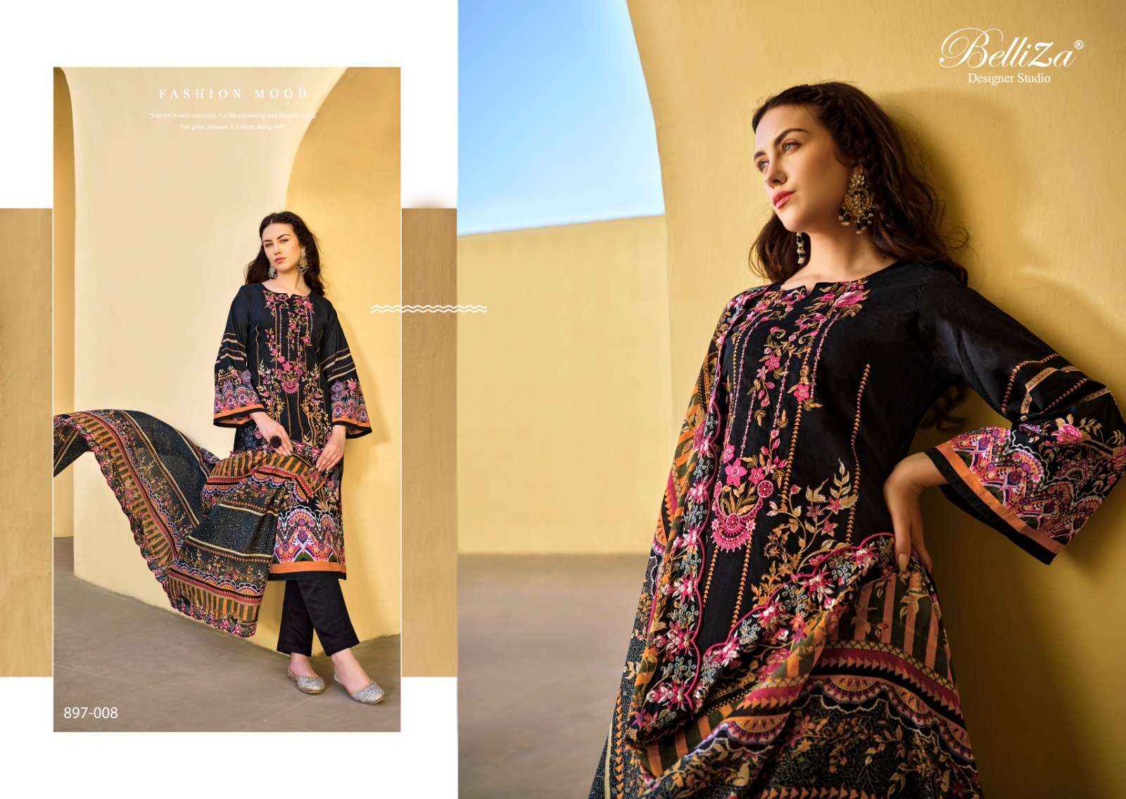BELLIZA DESIGNER GUZARISH VOL 5 COTTON SALWAR SUITS ( 8 PCS CATALOG )