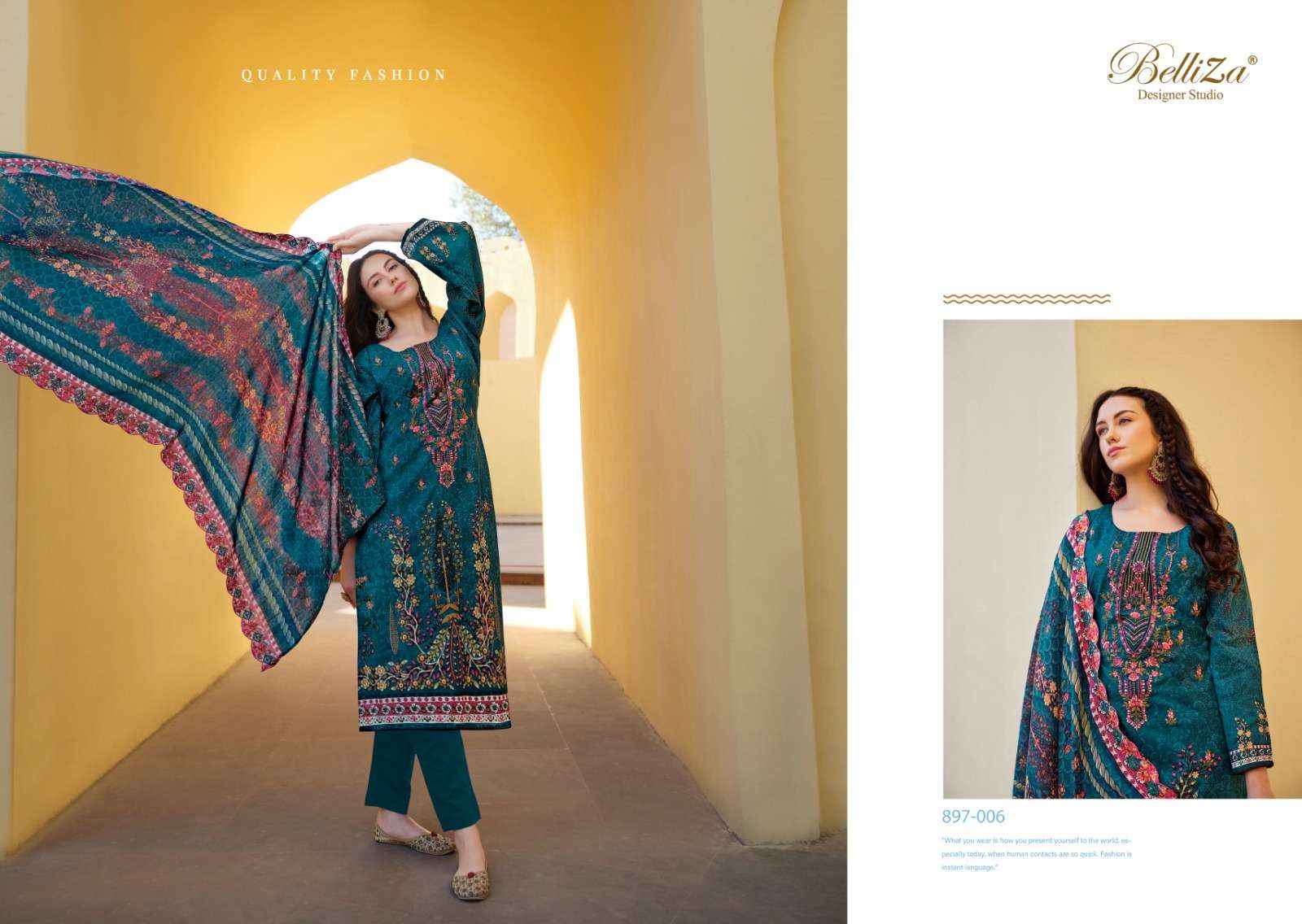 BELLIZA DESIGNER GUZARISH VOL 5 COTTON SALWAR SUITS ( 8 PCS CATALOG )