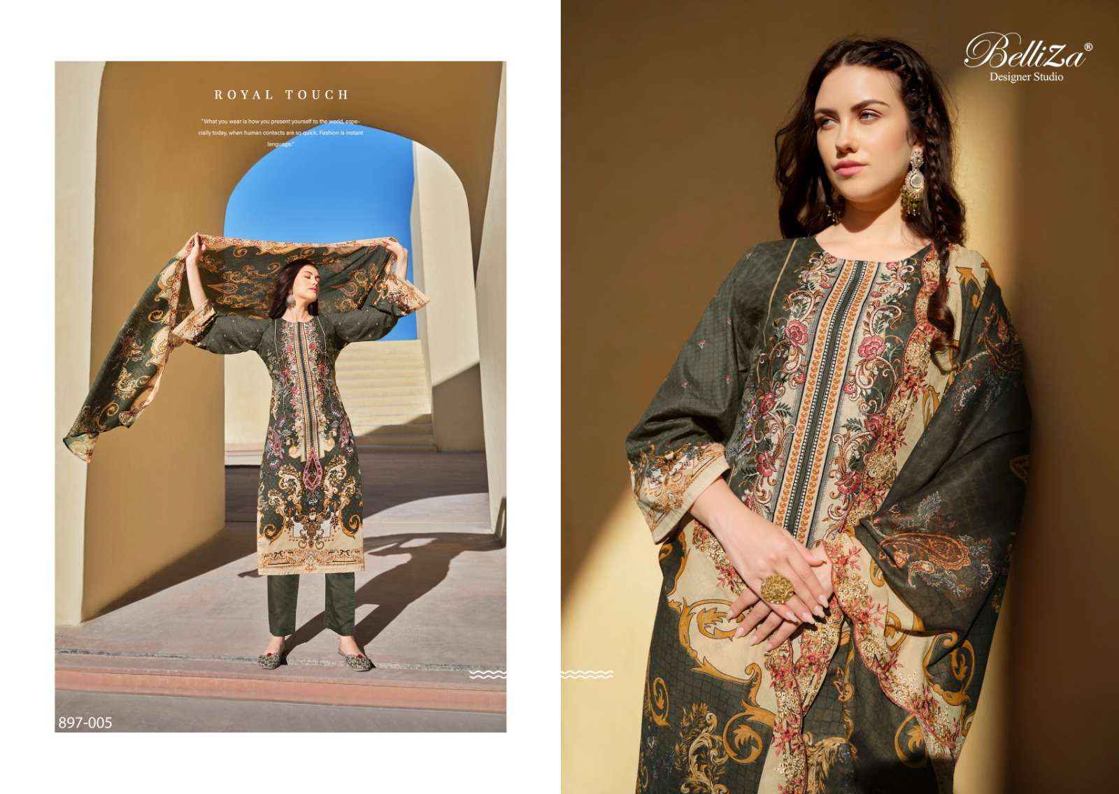 BELLIZA DESIGNER GUZARISH VOL 5 COTTON SALWAR SUITS ( 8 PCS CATALOG )