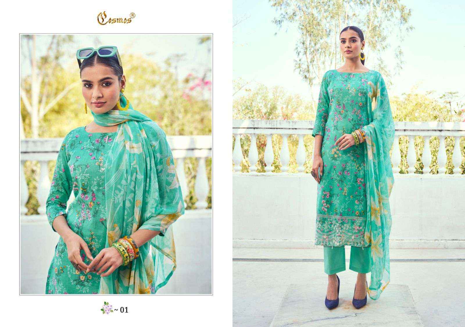 COSMOS FASHION NOOR PRINTKARI VOL 1 PAKISTANI SUITS