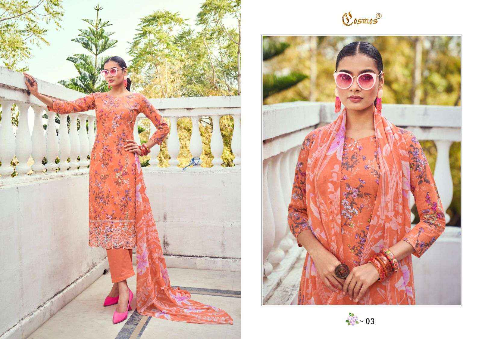 COSMOS FASHION NOOR PRINTKARI VOL 1 PAKISTANI SUITS