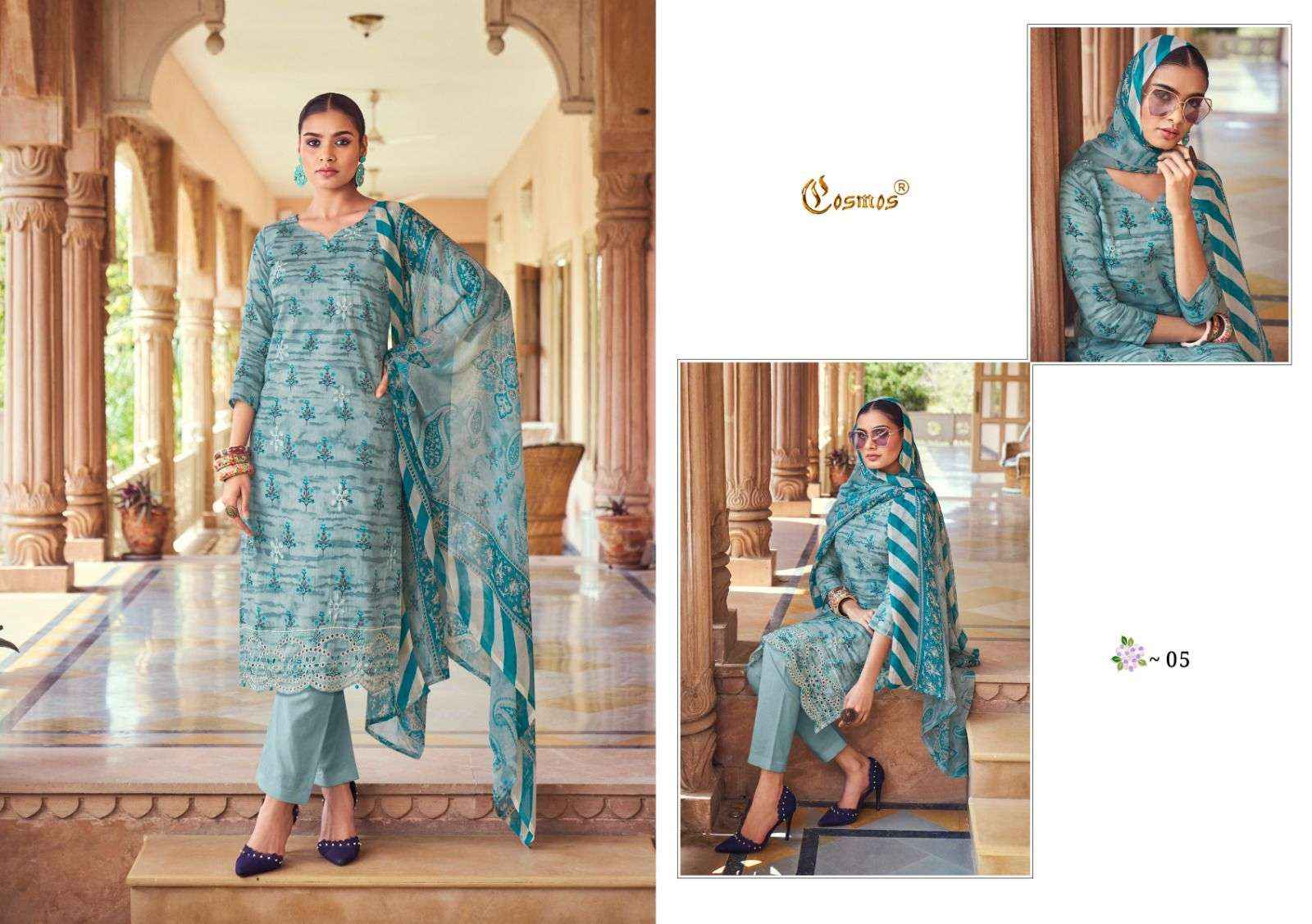 COSMOS FASHION NOOR PRINTKARI VOL 1 PAKISTANI SUITS