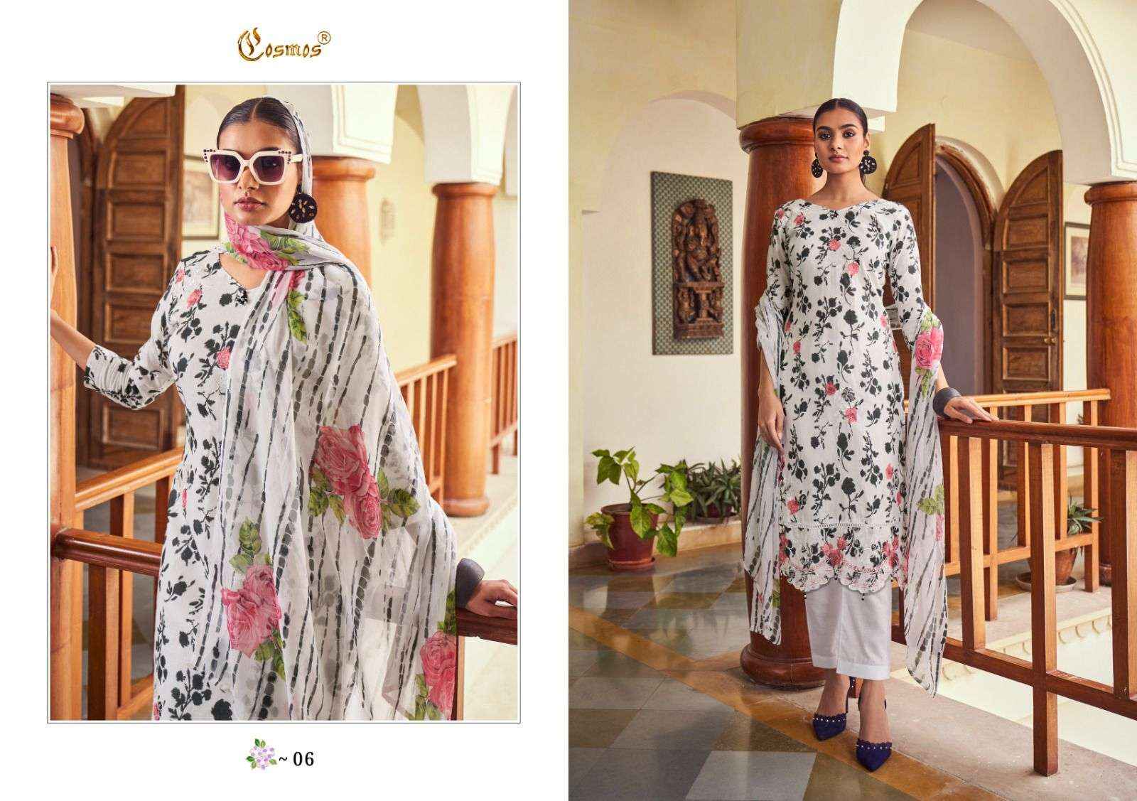 COSMOS FASHION NOOR PRINTKARI VOL 1 PAKISTANI SUITS