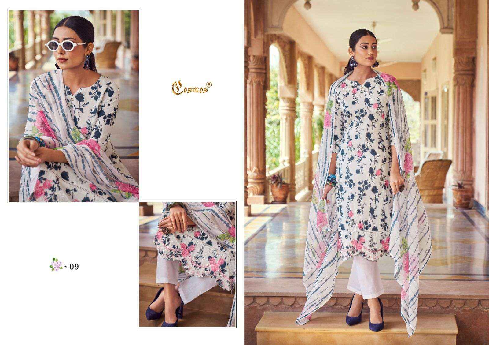 COSMOS FASHION NOOR PRINTKARI VOL 1 PAKISTANI SUITS