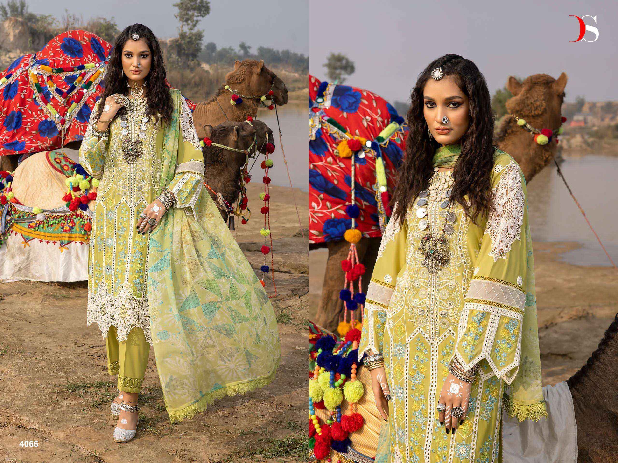 DEEPSY SUITS ADAN LIBAS LAWN 24 SALWAR KAMEEZ ( 6 PCS CATALOG ) CHIFFON DUPATTA