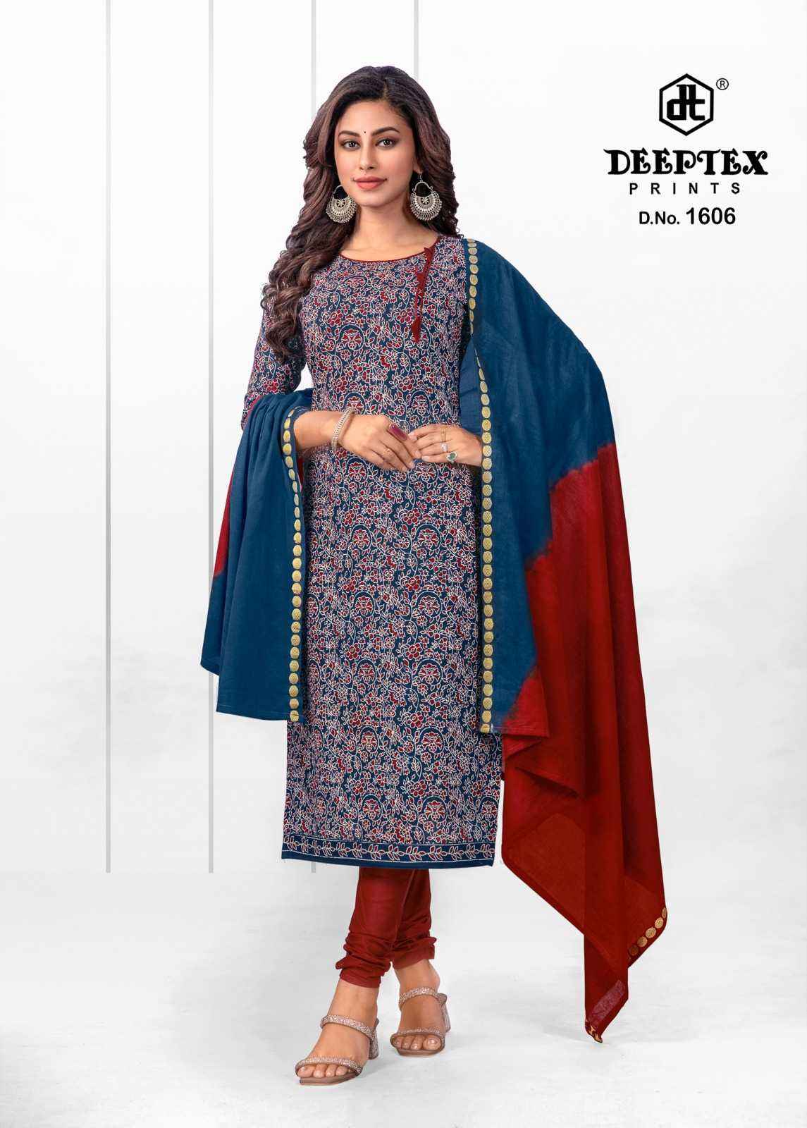 DEEPTEX TRADITION VOL 16 PURE COTTON DRESS MATERIAL ( 10 PCS CATALOG )