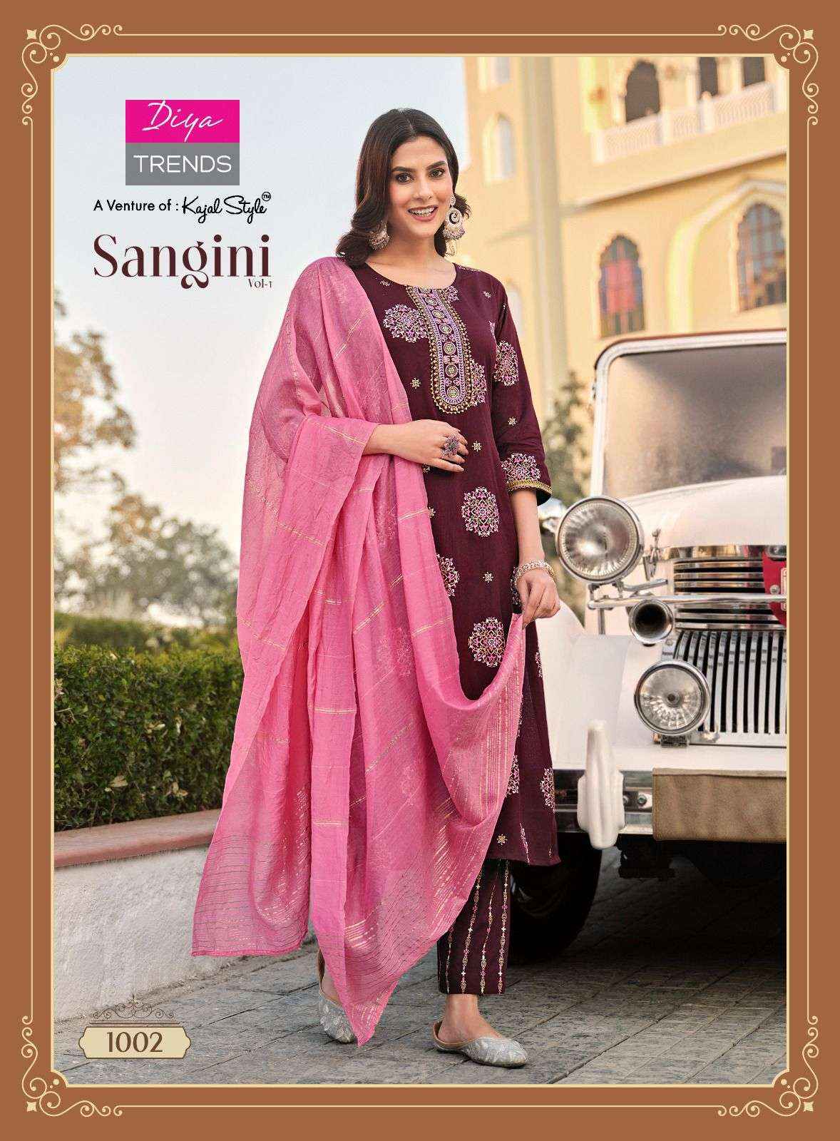 DIYA TRENDS SANGINI VOL 1 READYMADE COMBO SET ( 10 PCS CATALOG )