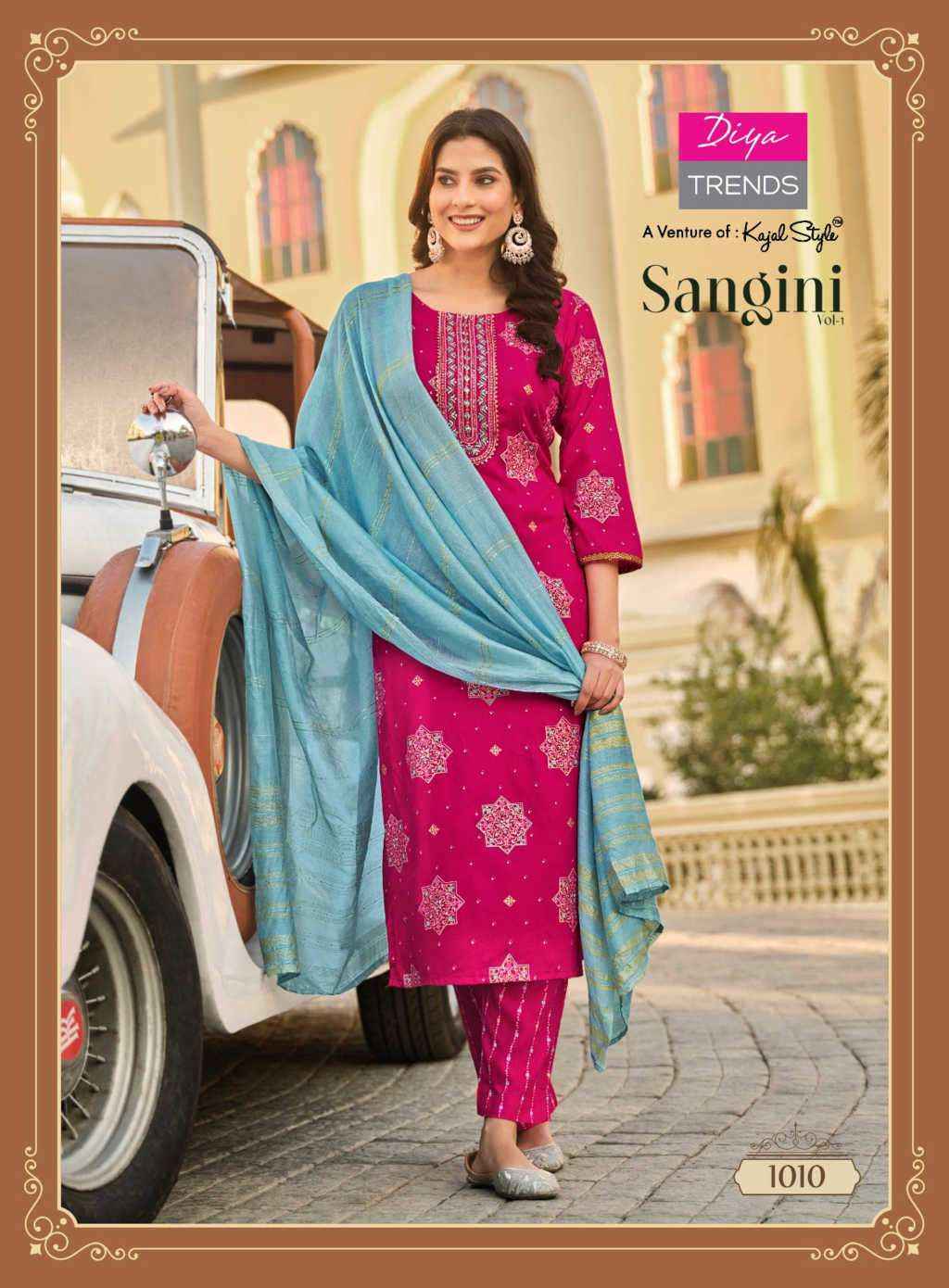 DIYA TRENDS SANGINI VOL 1 READYMADE COMBO SET ( 10 PCS CATALOG )