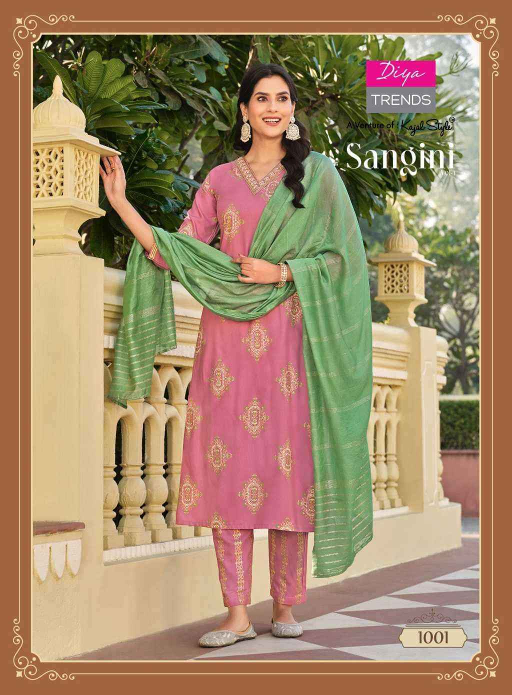 DIYA TRENDS SANGINI VOL 1 READYMADE COMBO SET ( 10 PCS CATALOG )