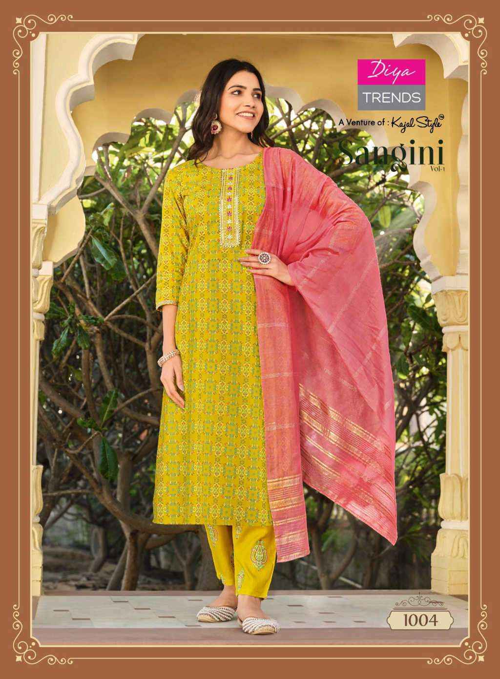 DIYA TRENDS SANGINI VOL 1 READYMADE COMBO SET ( 10 PCS CATALOG )