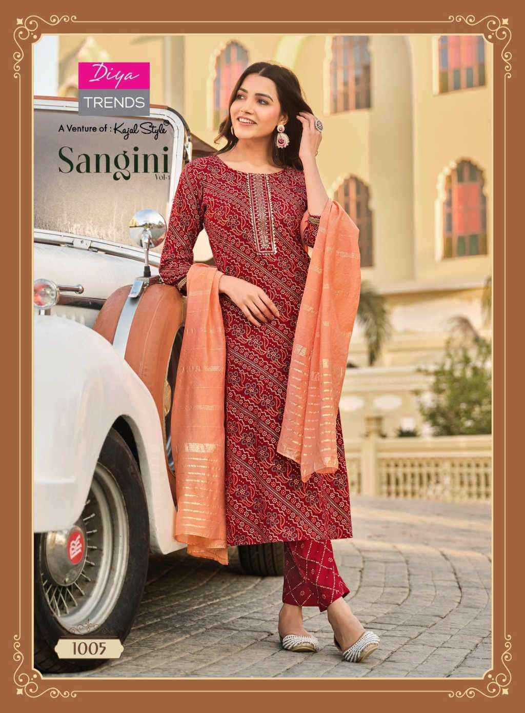 DIYA TRENDS SANGINI VOL 1 READYMADE COMBO SET ( 10 PCS CATALOG )