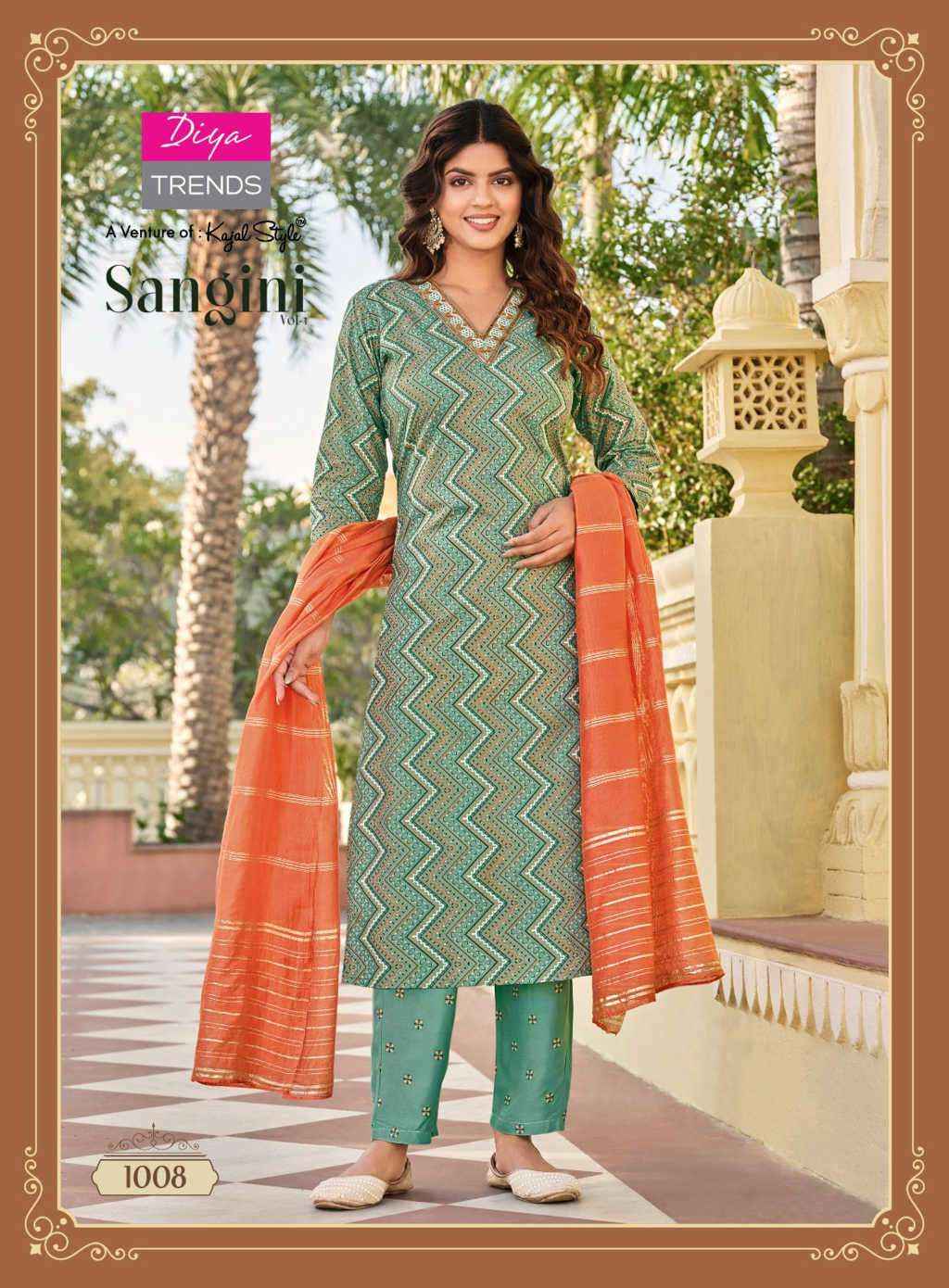 DIYA TRENDS SANGINI VOL 1 READYMADE COMBO SET ( 10 PCS CATALOG )