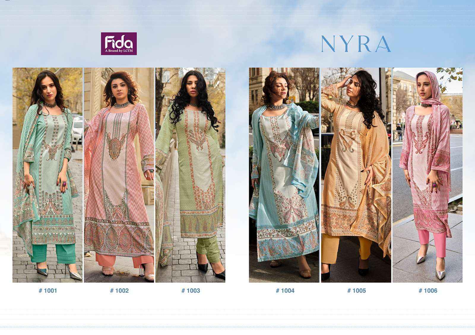 FIDA NYRA DIGITAL PRINT COTTON SALWAR KAMEEZ ( 6 PCS CATALOG )