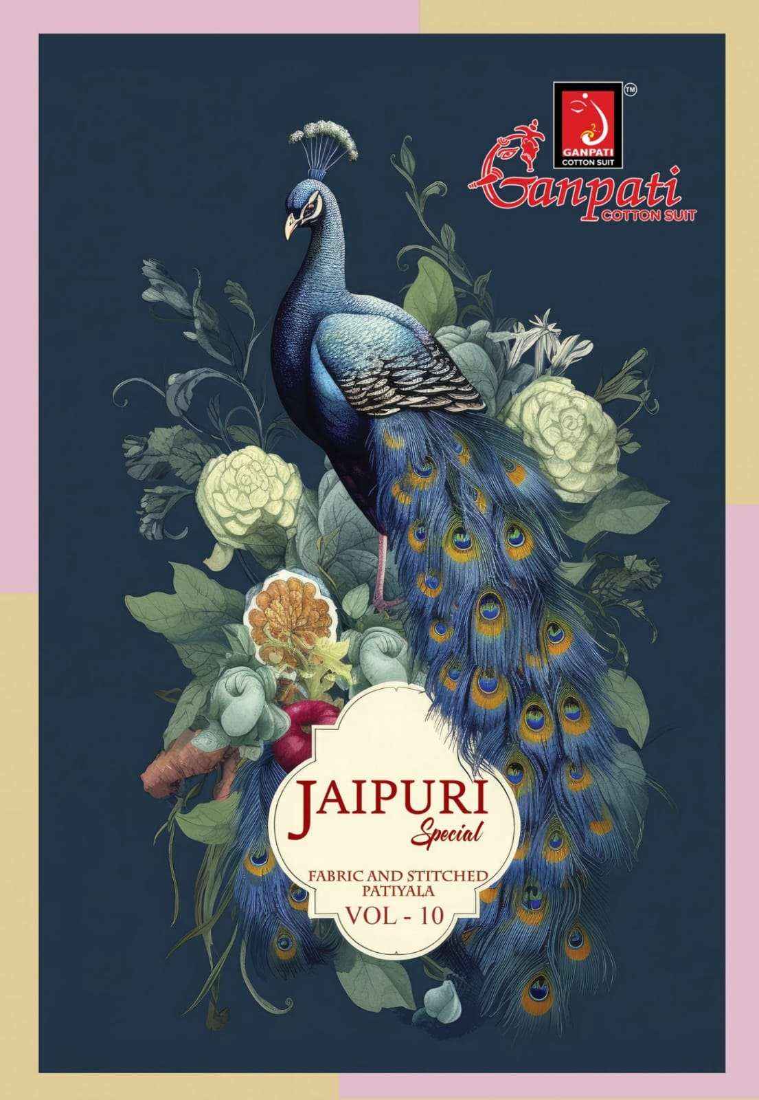 GANPATI JAIPURI PATIYALA SPECIAL VOL 10 READYMADE SUITS ( 15 PCS CATALOG )