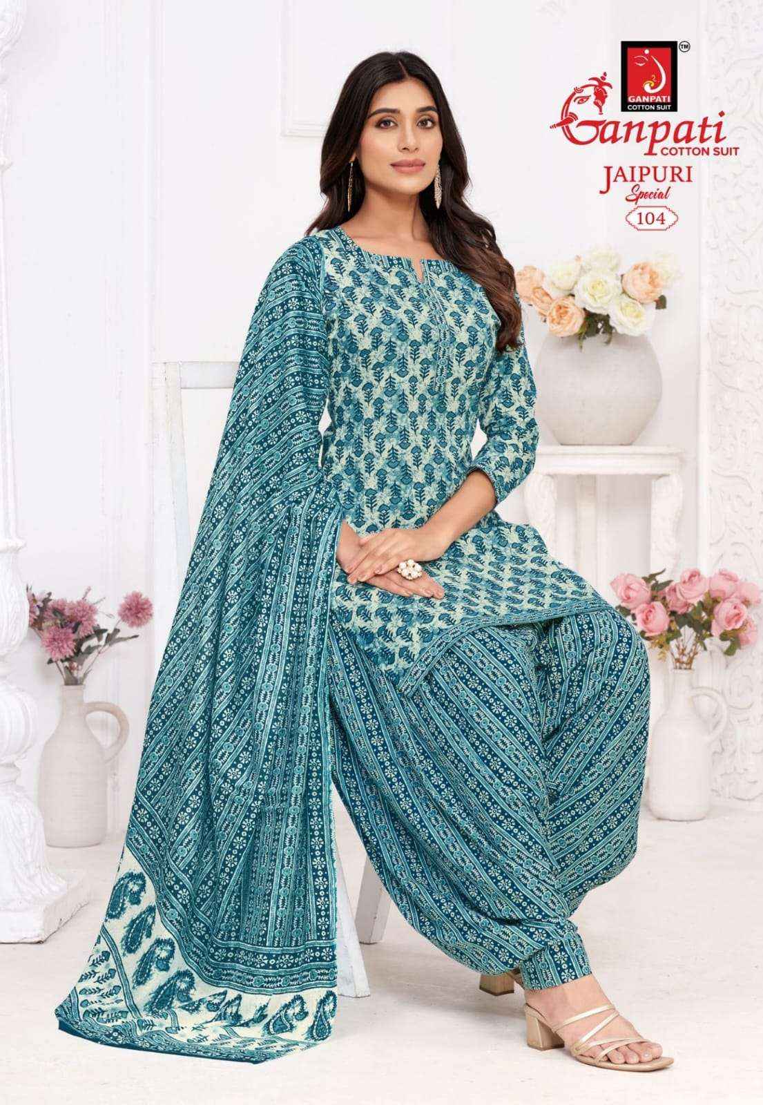 GANPATI JAIPURI PATIYALA SPECIAL VOL 10 READYMADE SUITS ( 15 PCS CATALOG )