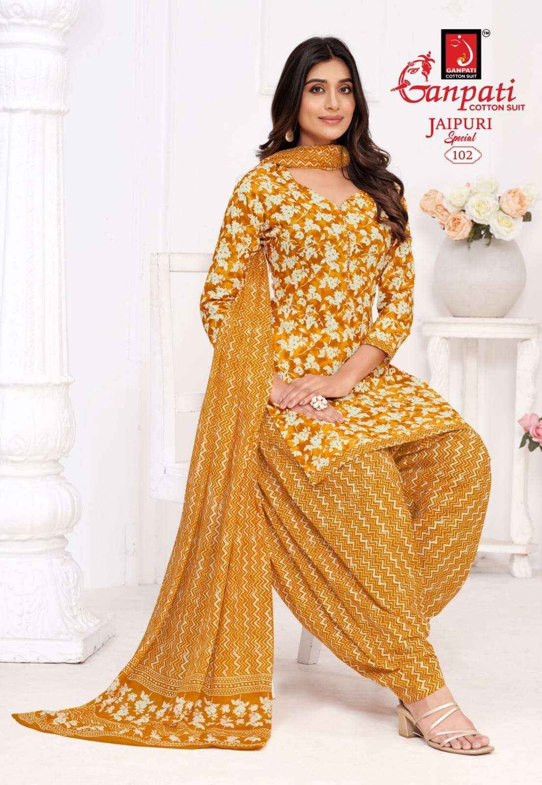 GANPATI JAIPURI PATIYALA SPECIAL VOL 10 READYMADE SUITS ( 15 PCS CATALOG )