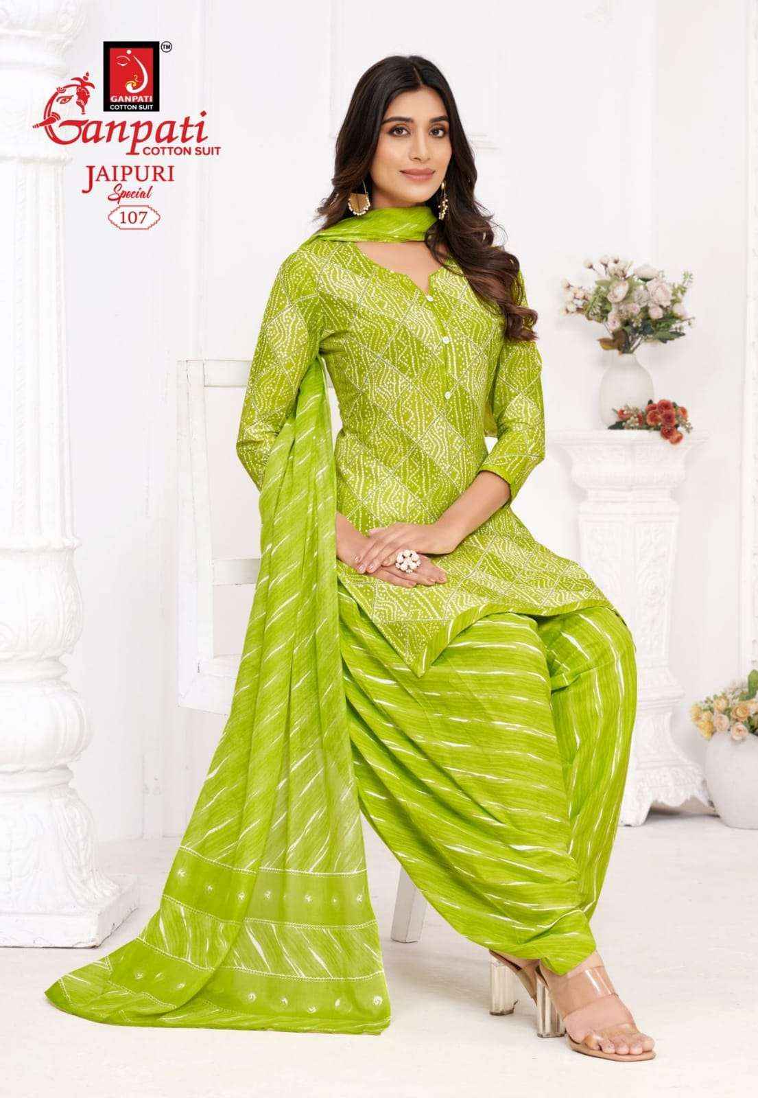 GANPATI JAIPURI PATIYALA SPECIAL VOL 10 READYMADE SUITS ( 15 PCS CATALOG )