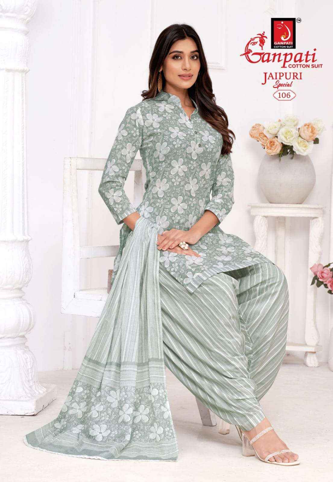 GANPATI JAIPURI PATIYALA SPECIAL VOL 10 READYMADE SUITS ( 15 PCS CATALOG )