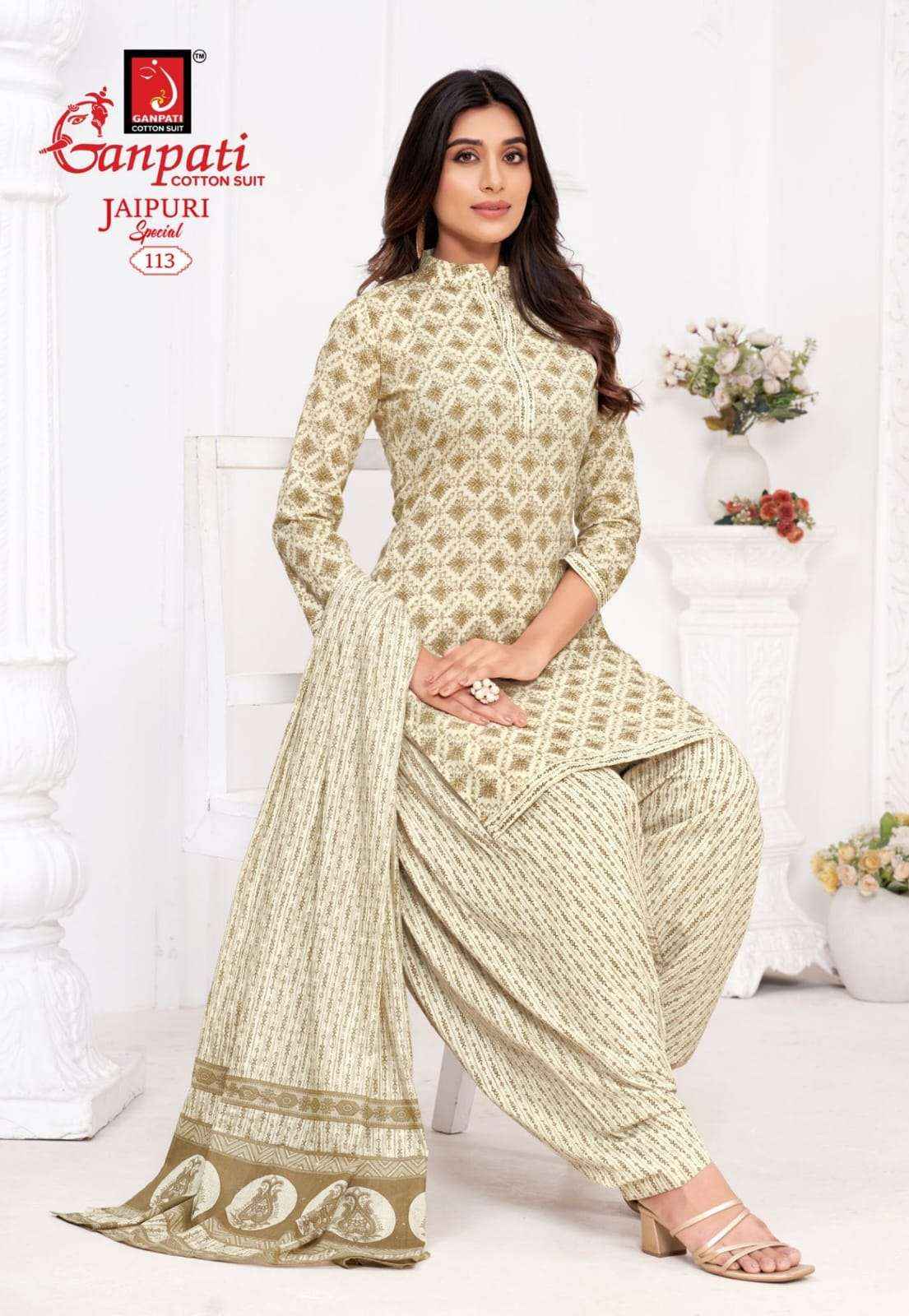 GANPATI JAIPURI PATIYALA SPECIAL VOL 10 READYMADE SUITS ( 15 PCS CATALOG )