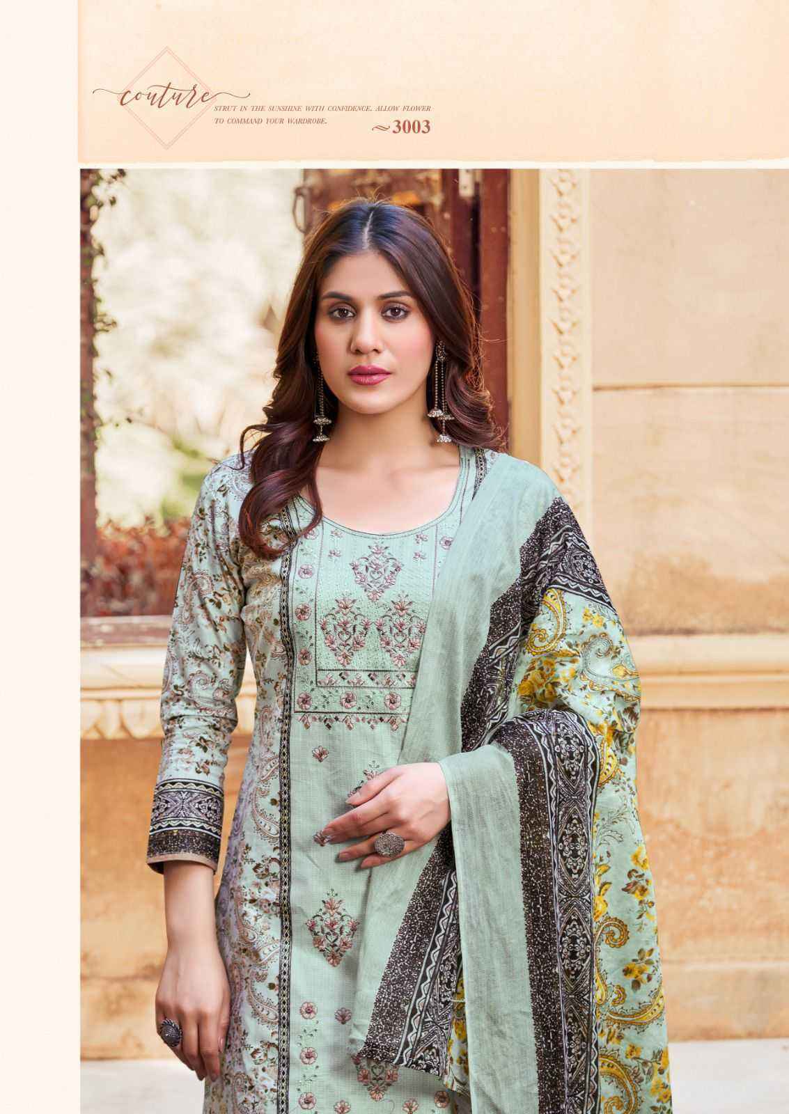 GUL AHMED BIN SAEED EMBROIDERED VOL-3 PAKISTANI DRESS MATERIALS ( 6 PCS CATALOG )