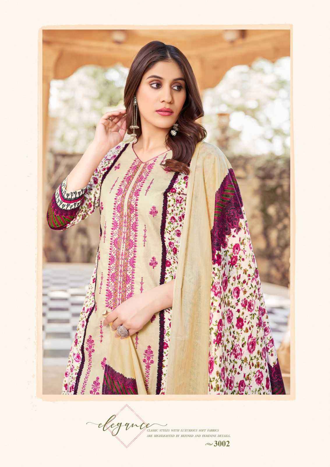 GUL AHMED BIN SAEED EMBROIDERED VOL-3 PAKISTANI DRESS MATERIALS ( 6 PCS CATALOG )