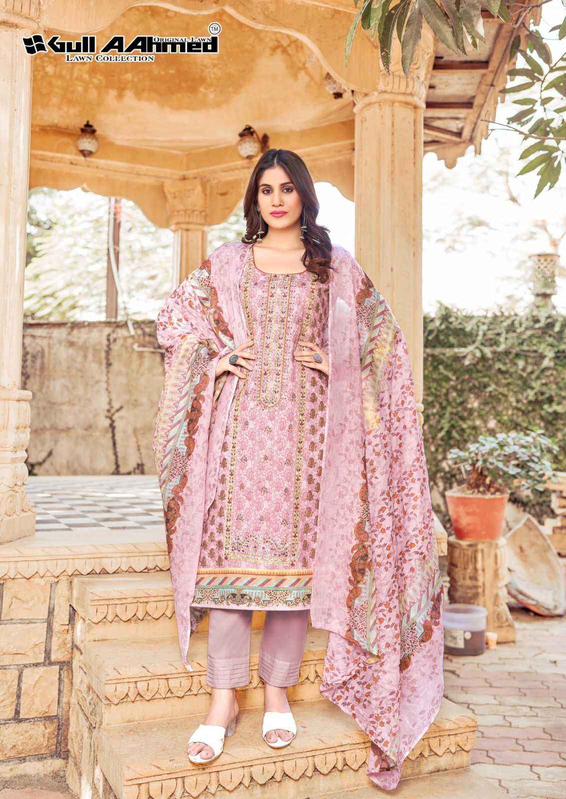 GUL AHMED BIN SAEED EMBROIDERED VOL-3 PAKISTANI DRESS MATERIALS ( 6 PCS CATALOG )