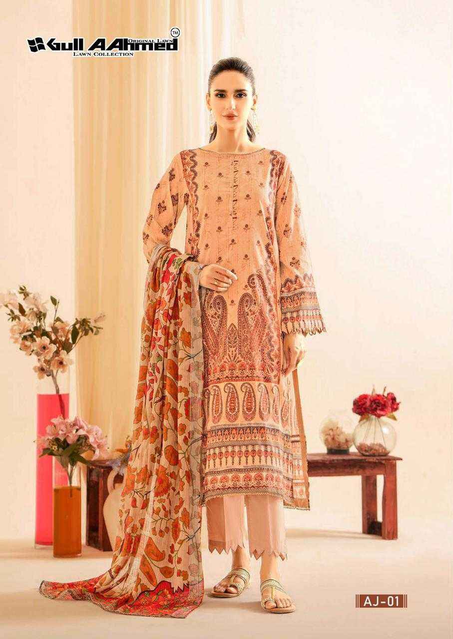 GULL AHMED ASIM JOFA PURE COTTON PAKISTANI SUITS ( 6 PCS CATALOG )