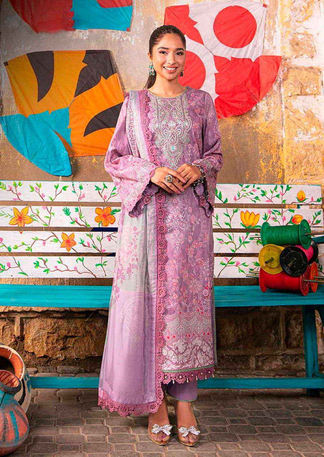 HALA RAMSHA VOL 2 COTTON PAKISTANI DRESS MATERIAL ( 6 PCS CATALOG )