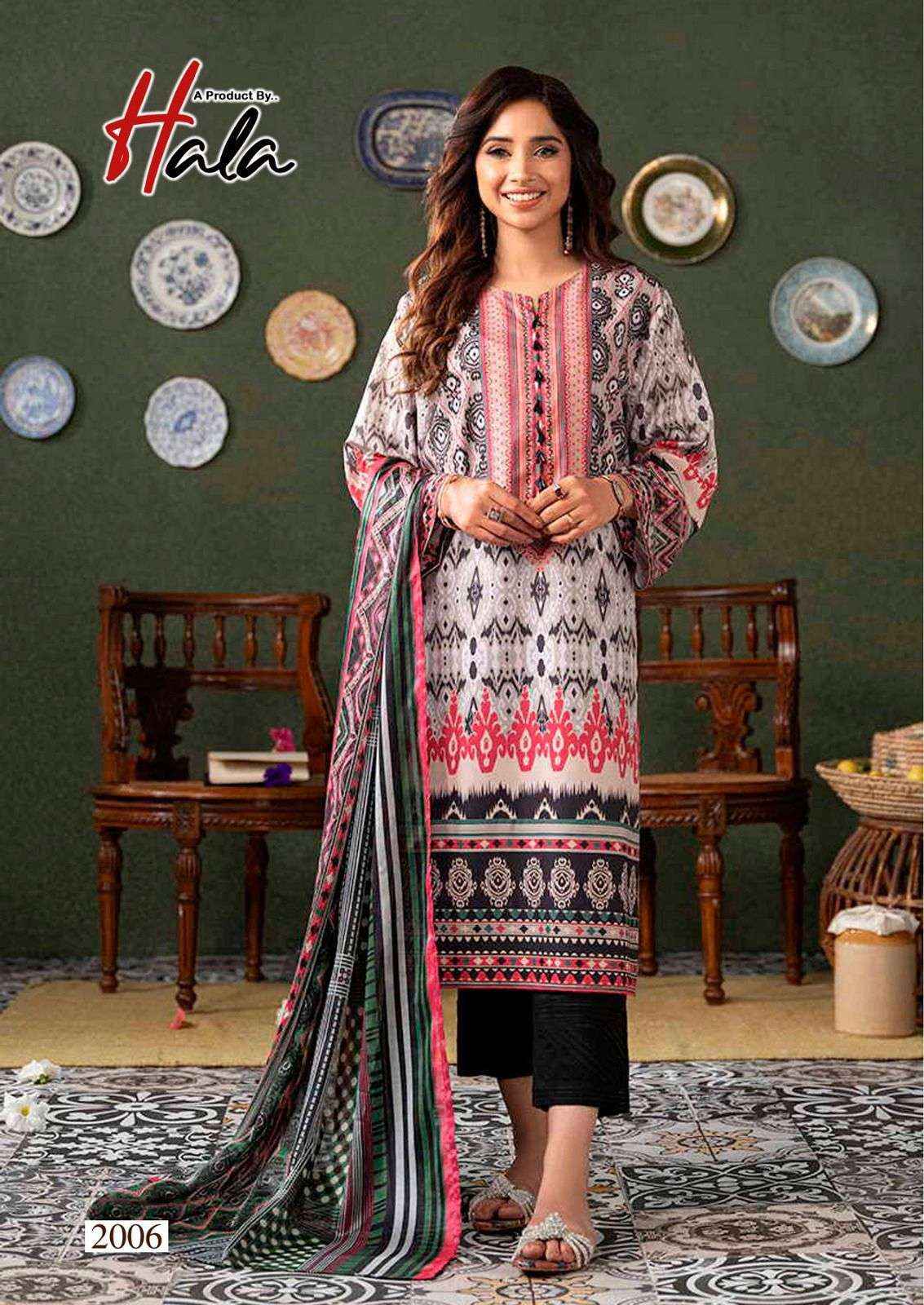 HALA RAMSHA VOL 2 COTTON PAKISTANI DRESS MATERIAL ( 6 PCS CATALOG )