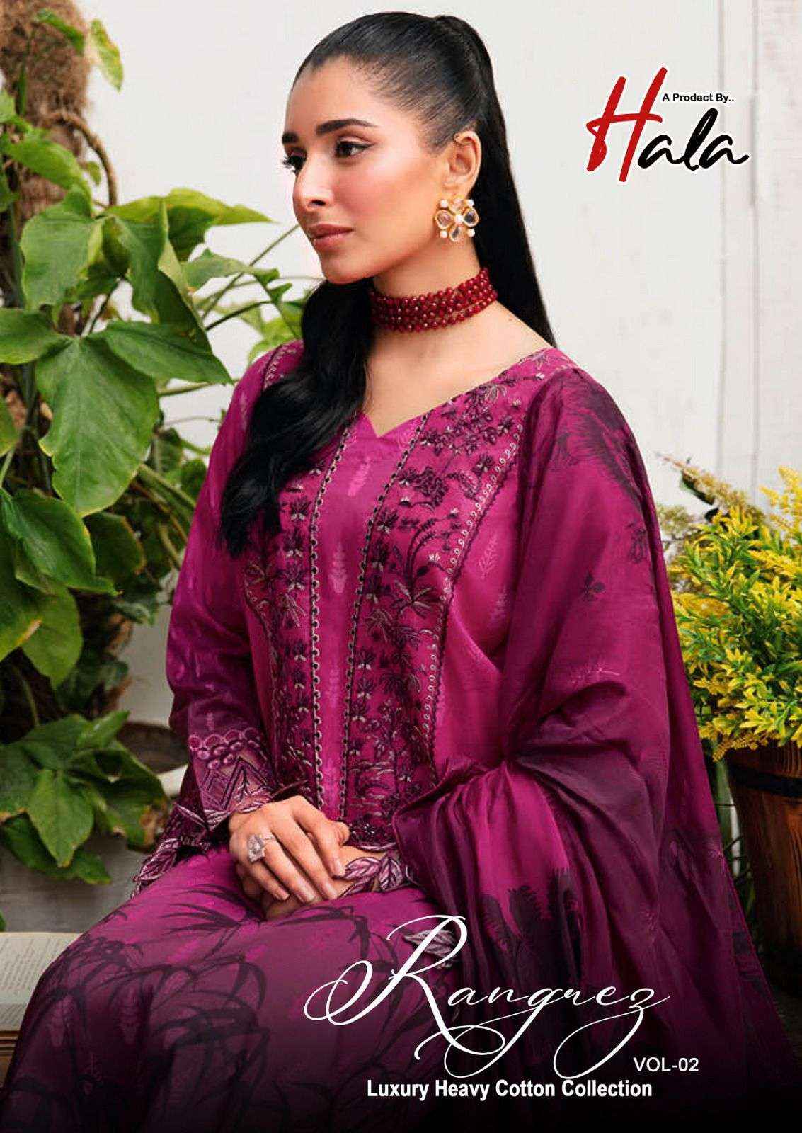 HALA RANGREZ VOL 2 COTTON KARACHI PRINT SUITS ( 6 PCS CATALOG )