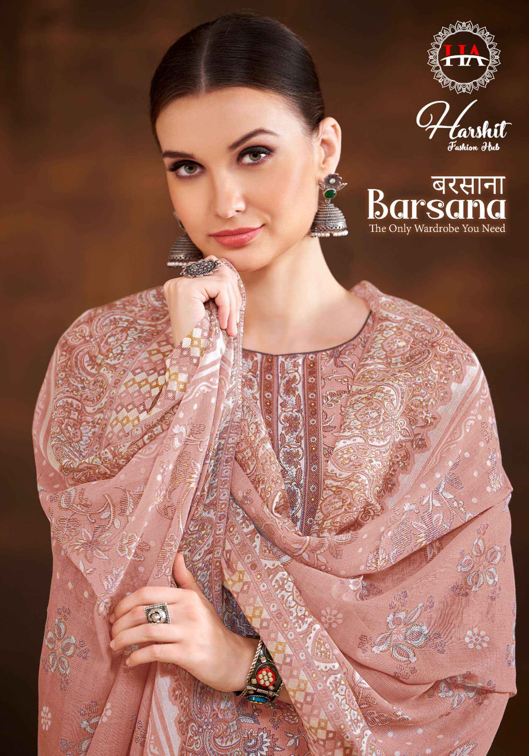 HARSHIT FASHION HUB BARSANA COTTON SALWAR SUITS ( 8 PCS CATALOG )