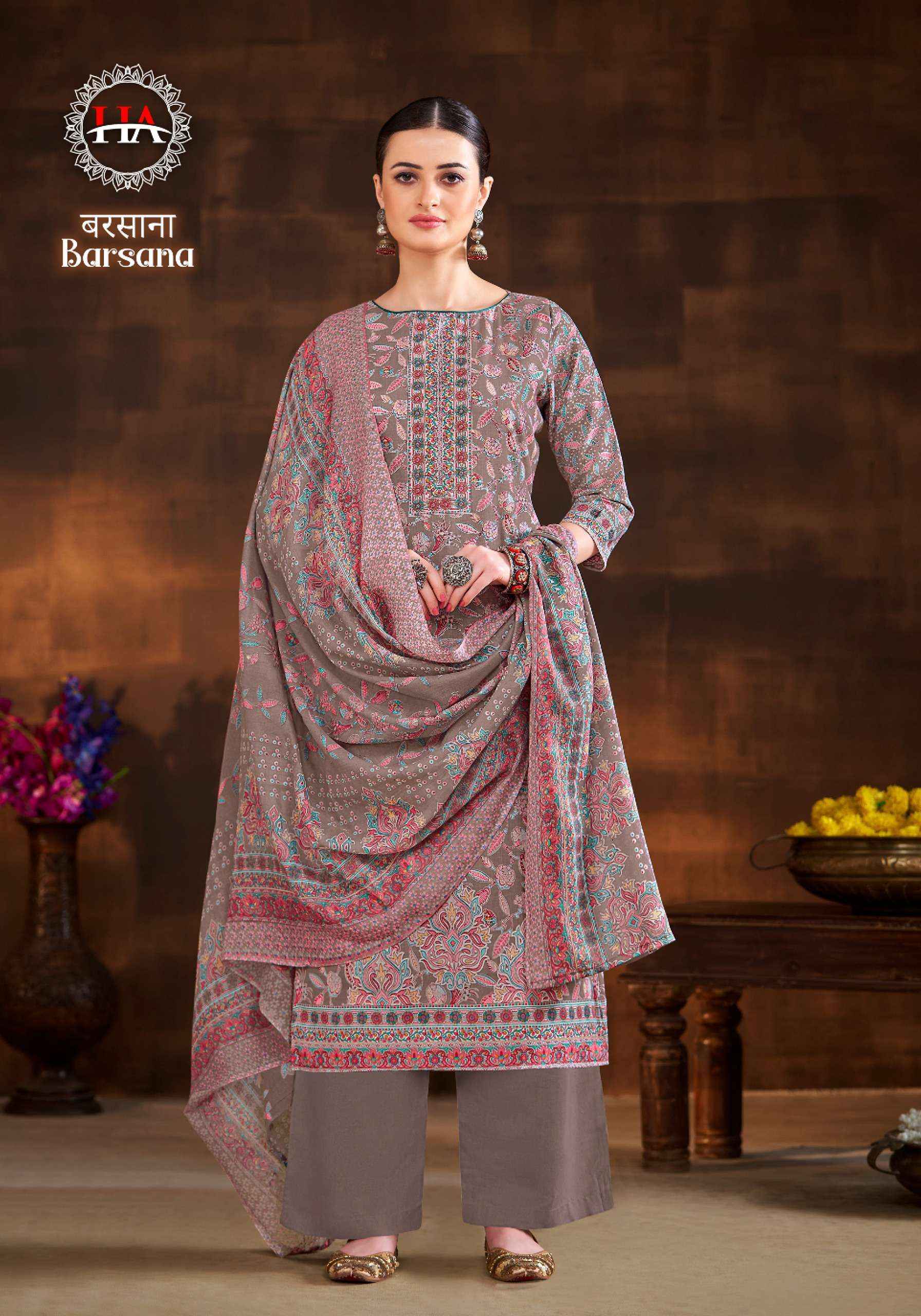 HARSHIT FASHION HUB BARSANA COTTON SALWAR SUITS ( 8 PCS CATALOG )