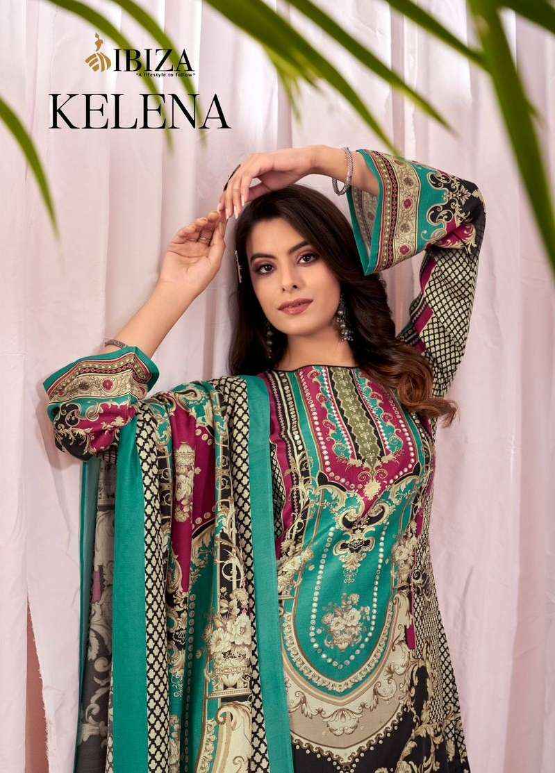 IBIZA KELENA MUSLIN DESIGNER DRESS MATERIAL, SURAT WHOLESALER