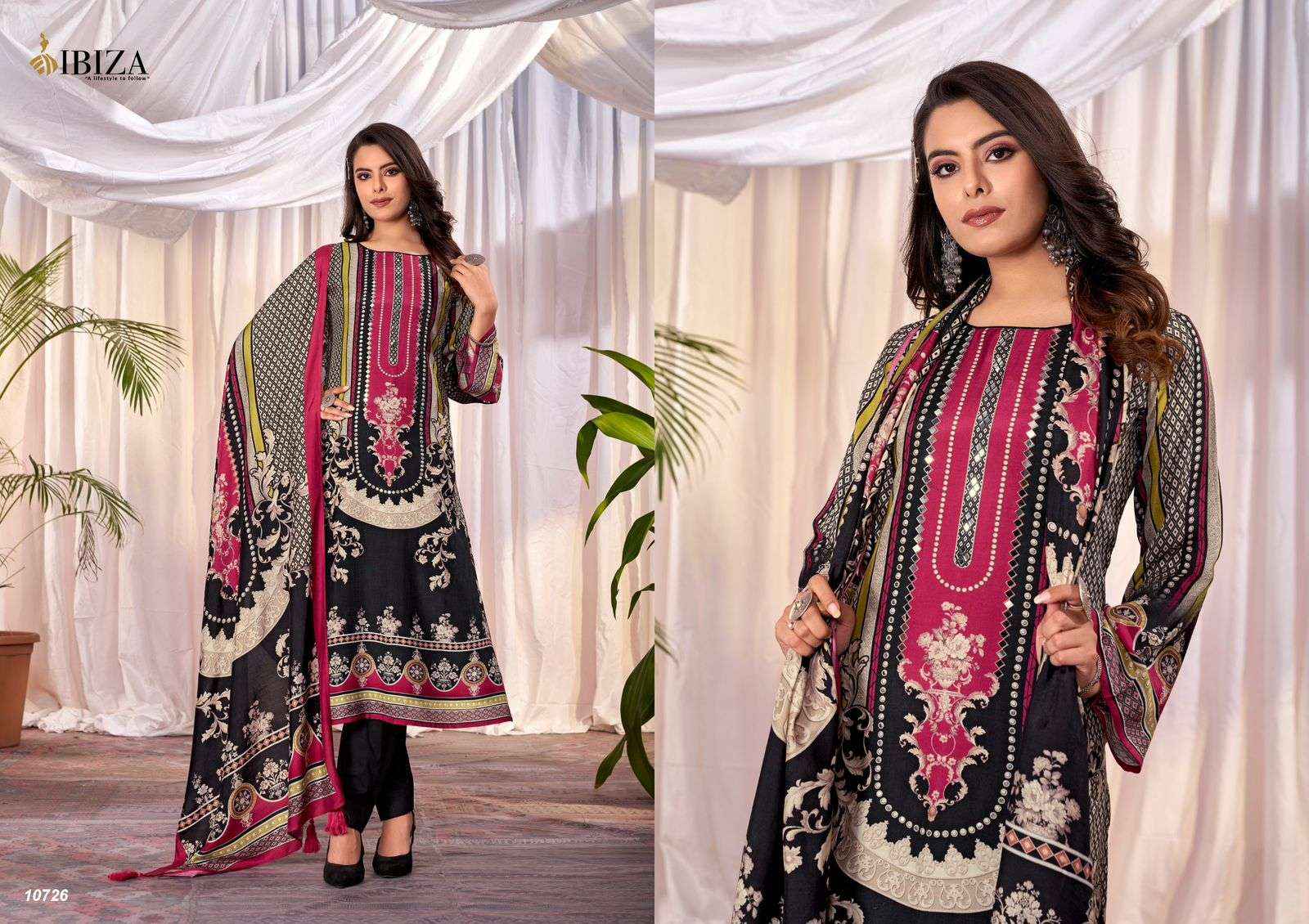 IBIZA KELENA MUSLIN DESIGNER DRESS MATERIAL, SURAT WHOLESALER