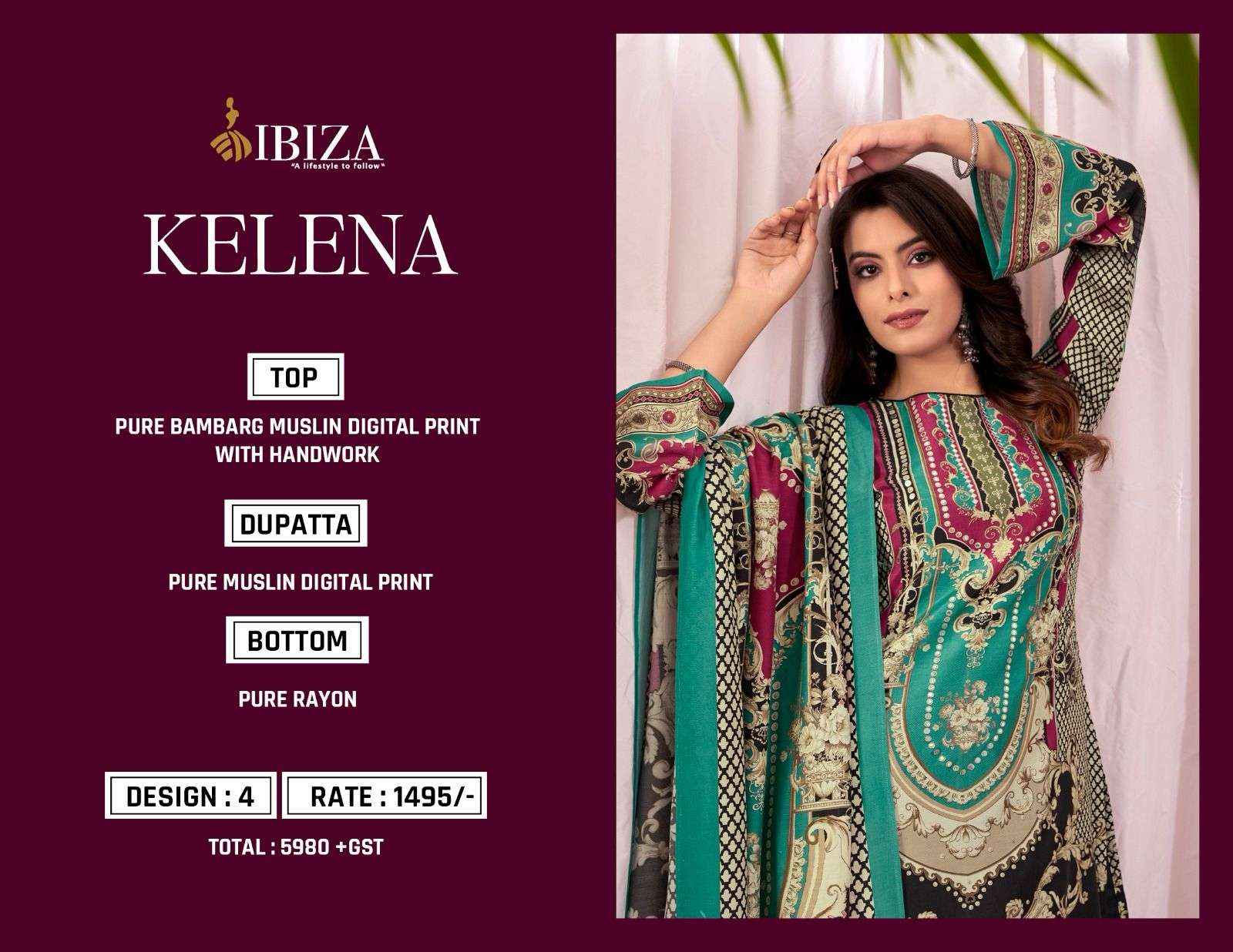 IBIZA KELENA MUSLIN DESIGNER DRESS MATERIAL, SURAT WHOLESALER