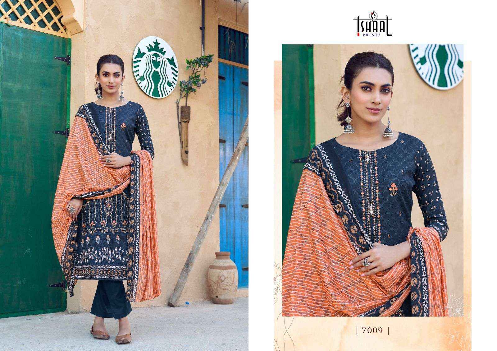 ISHAAL PRINTS EMBROIDERED VOL 7 UNSTITCHED SALWAR KAMEEZ ( 10 PCS CATALOG )