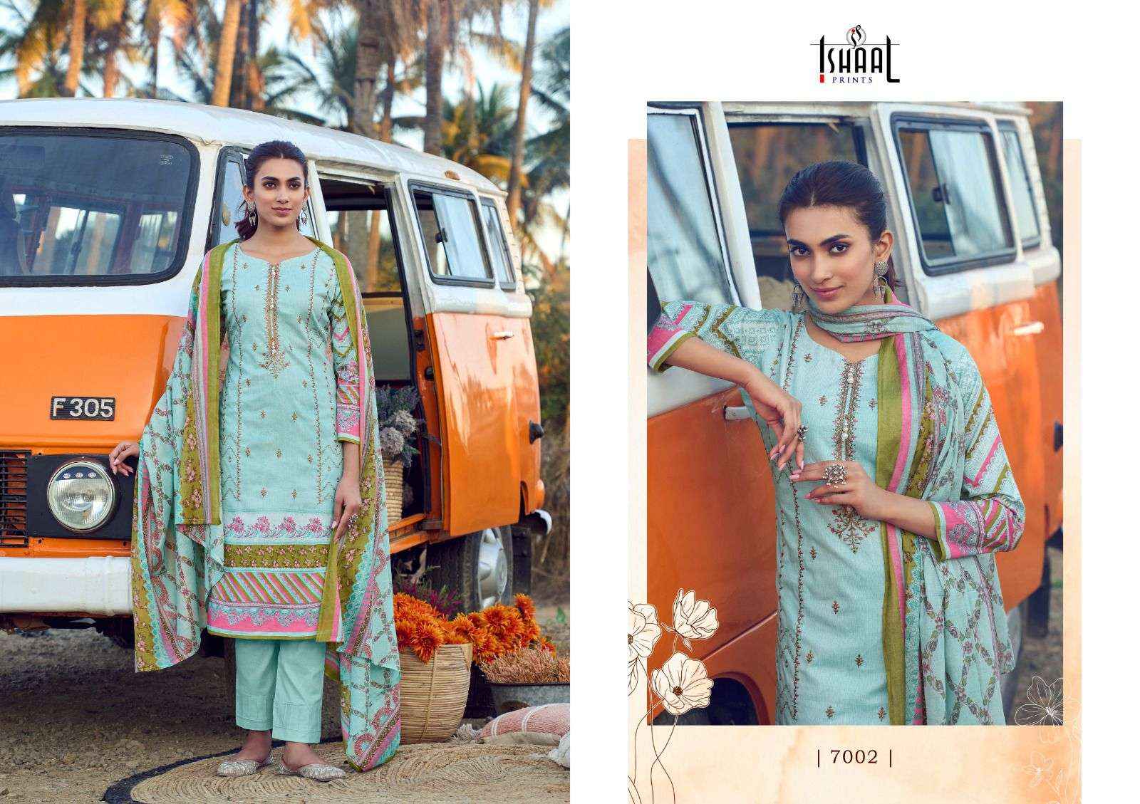 ISHAAL PRINTS EMBROIDERED VOL 7 UNSTITCHED SALWAR KAMEEZ ( 10 PCS CATALOG )