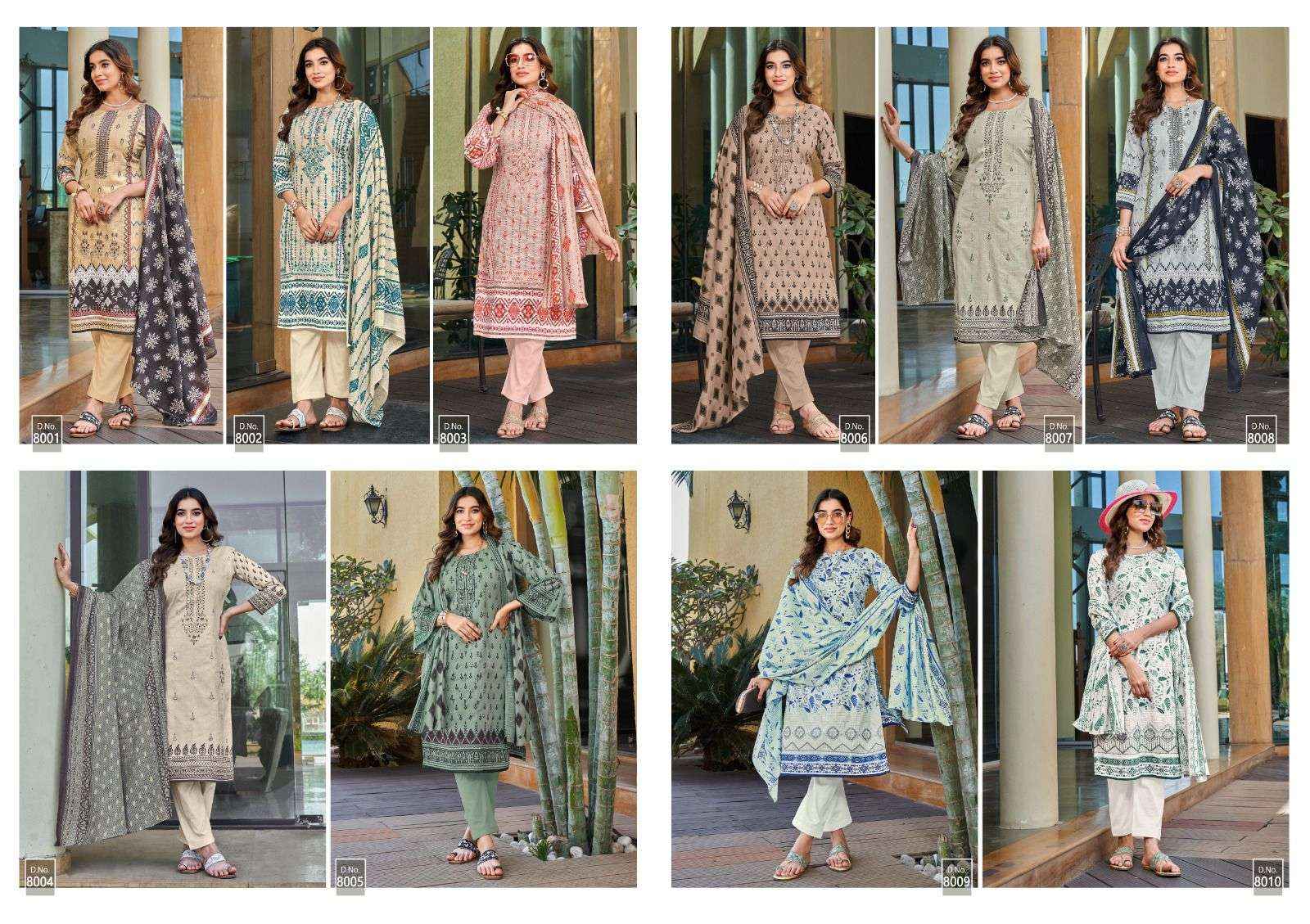 ISHAAL PRINTS EMBROIDERED VOL 8 LAWN DRESS MATERIAL ( 10 PCS CATALOG )