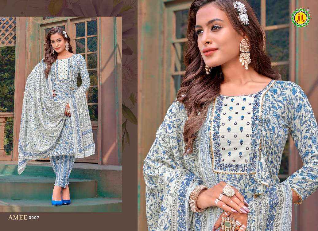 JT COTTON AMEE VOL-3 LAWN COTTON READYMADE SUITS ( 8 PCS CATALOG )