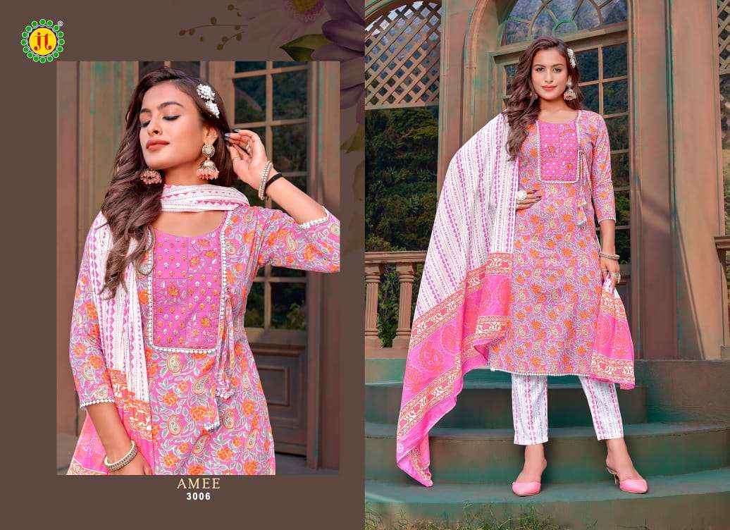 JT COTTON AMEE VOL-3 LAWN COTTON READYMADE SUITS ( 8 PCS CATALOG )