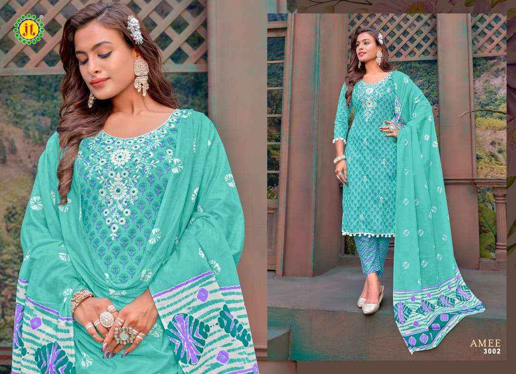 JT COTTON AMEE VOL-3 LAWN COTTON READYMADE SUITS ( 8 PCS CATALOG )