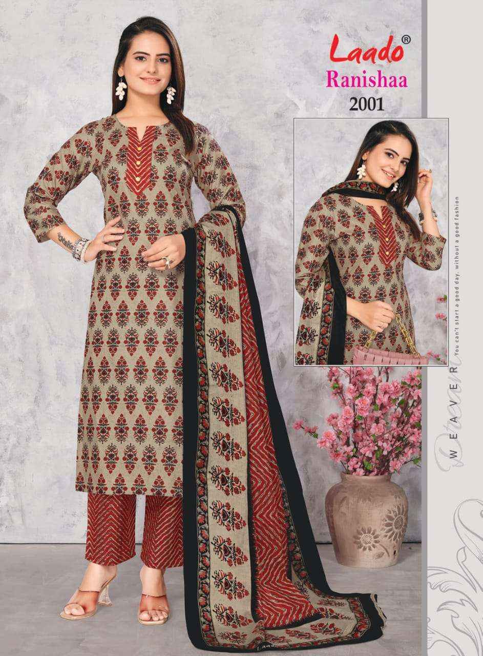 LAADO RANISHAA VOL 2 COTTON KURTI COMBO SET ( 10 PCS CATALOG )