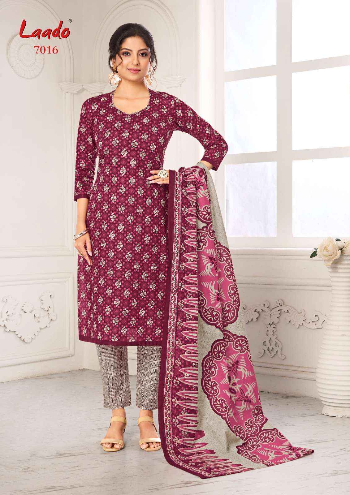 LAADO VOL 70  PURE COTTON UNSTITCHED DRESS MATERIAL ( 20 PCS CATALOG )