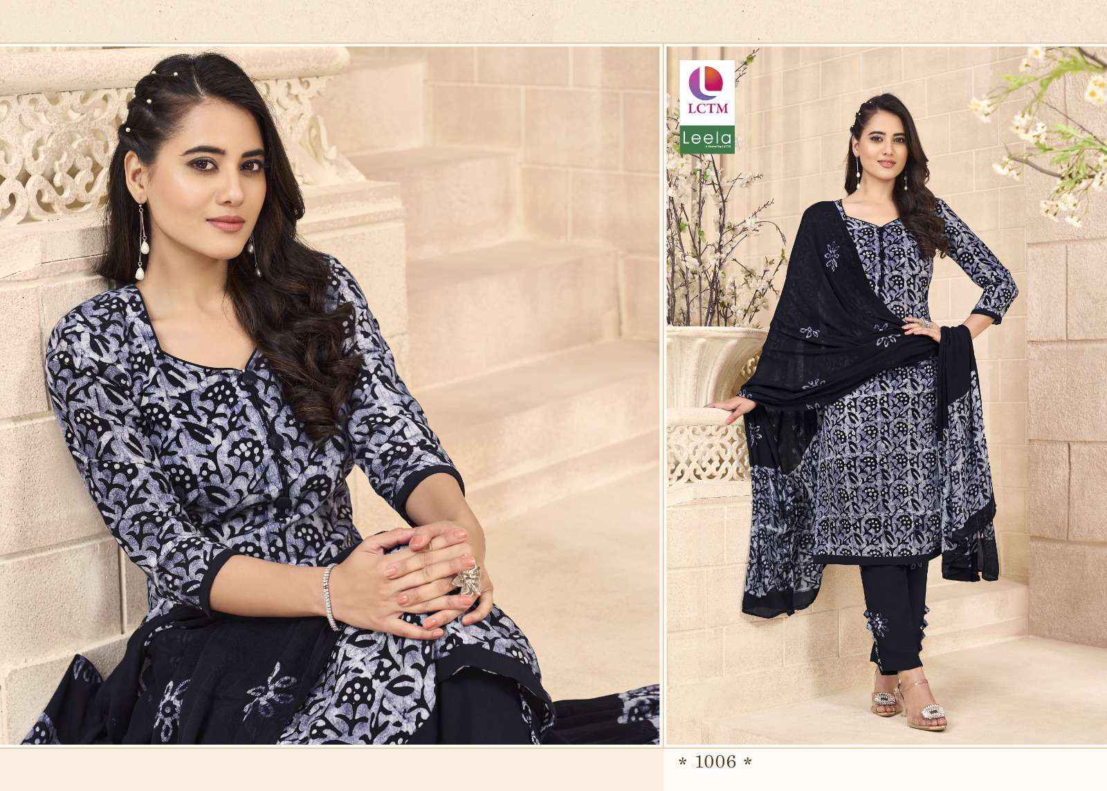 LEELA AARZU COTTON BATIK PRINT SALWAR SUITS ( 6 PCS CATALOG )